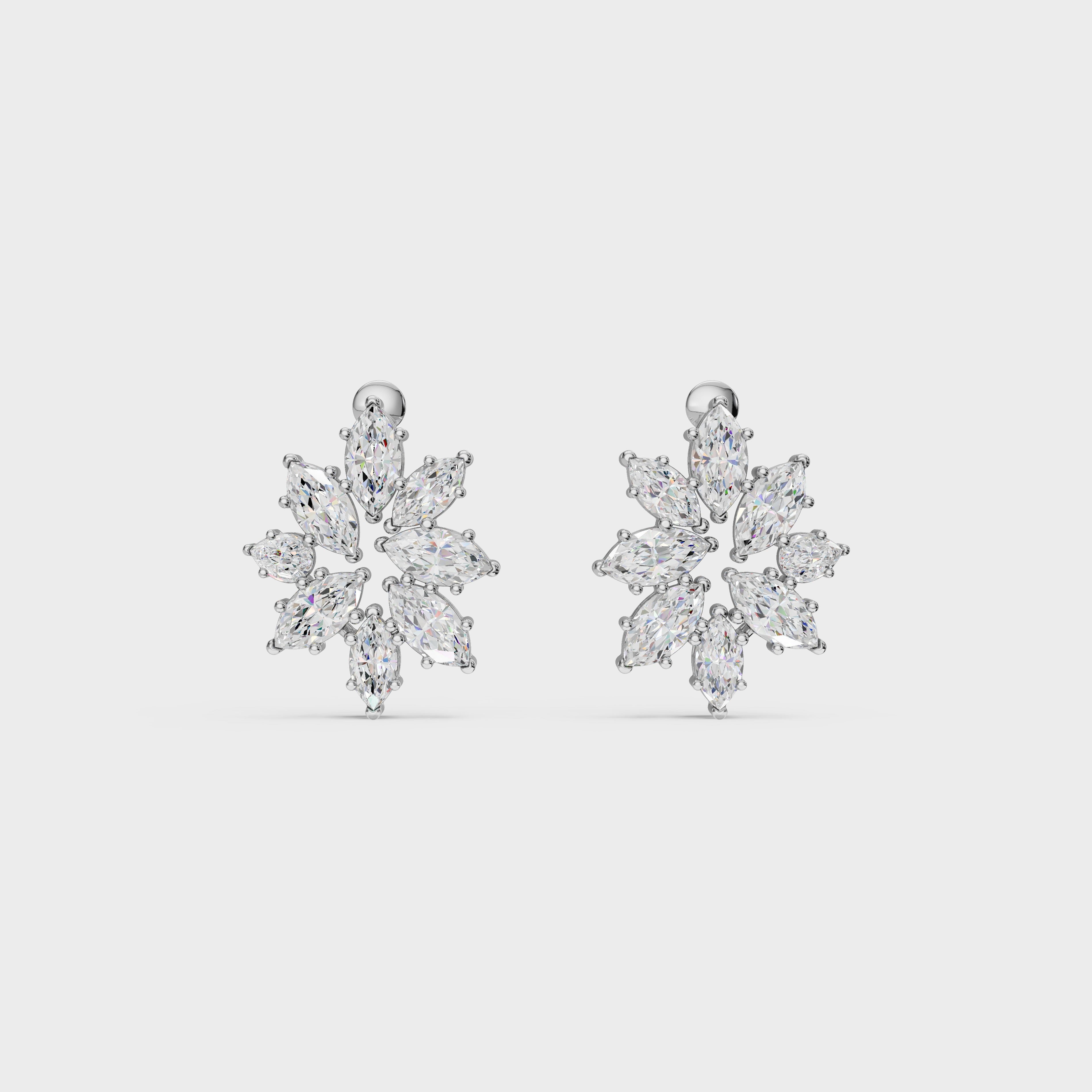 Marquise Bloom Diamond Stud