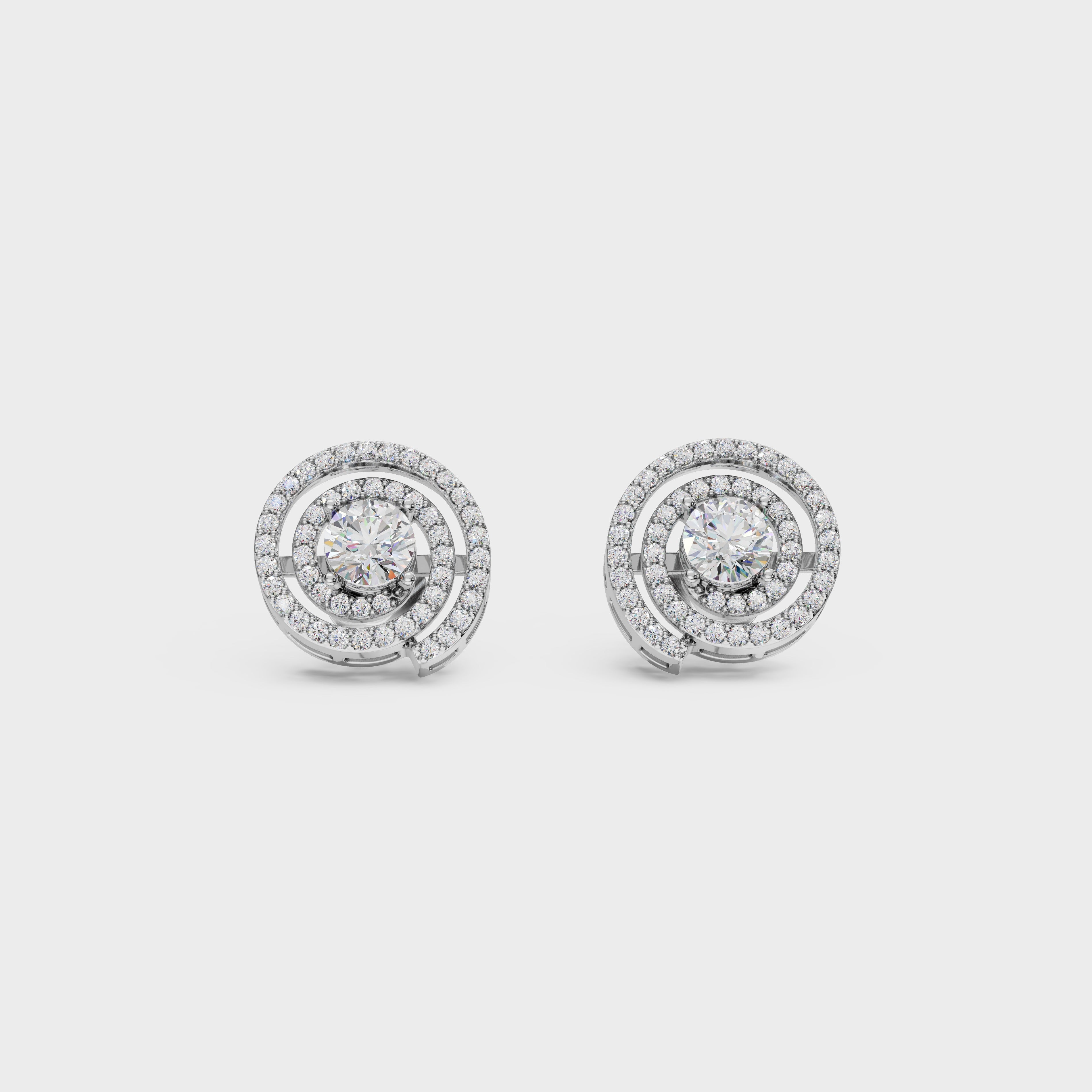 Spiral Radiance Diamond Studs
