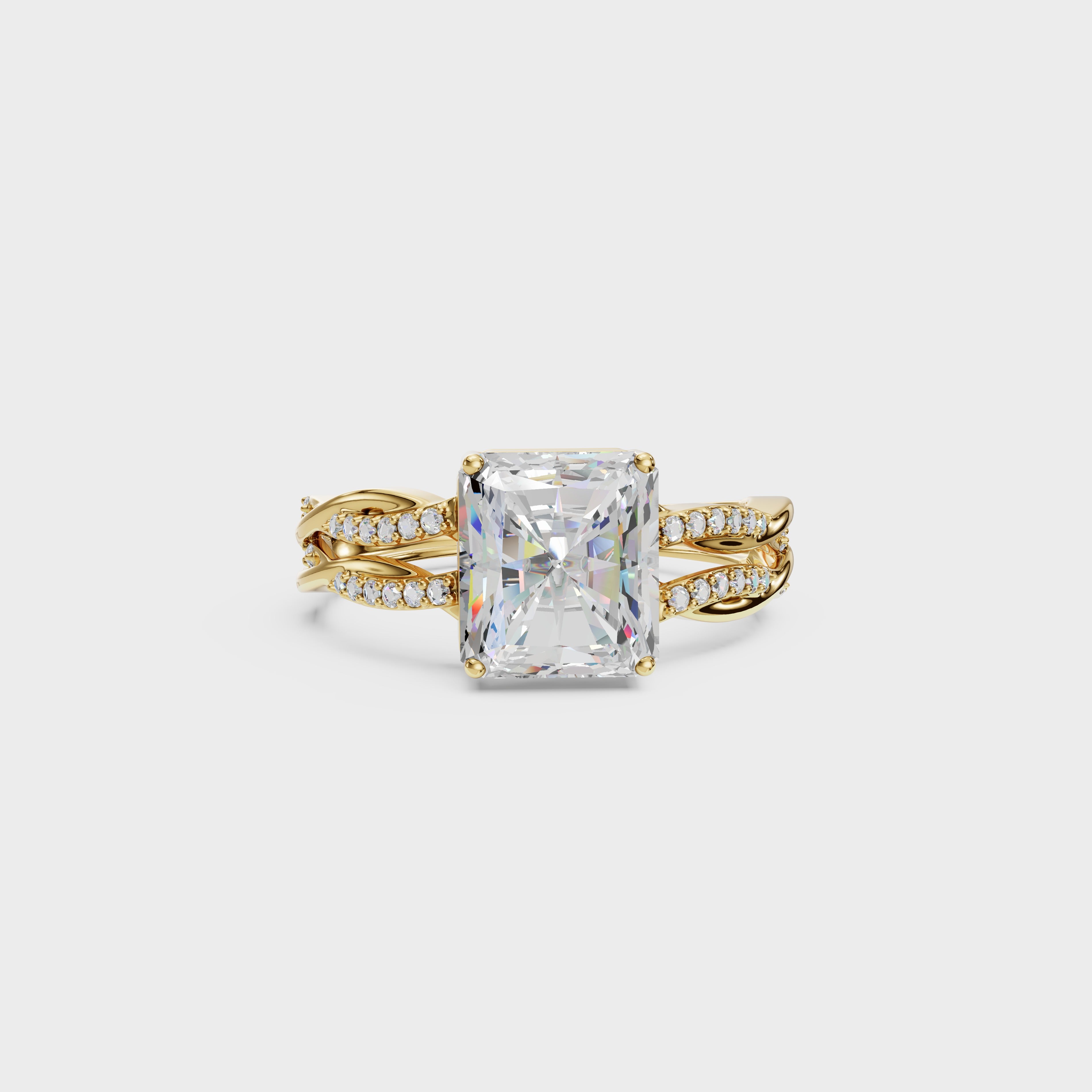 Cathedral Radiant Embrace Twirl Ring