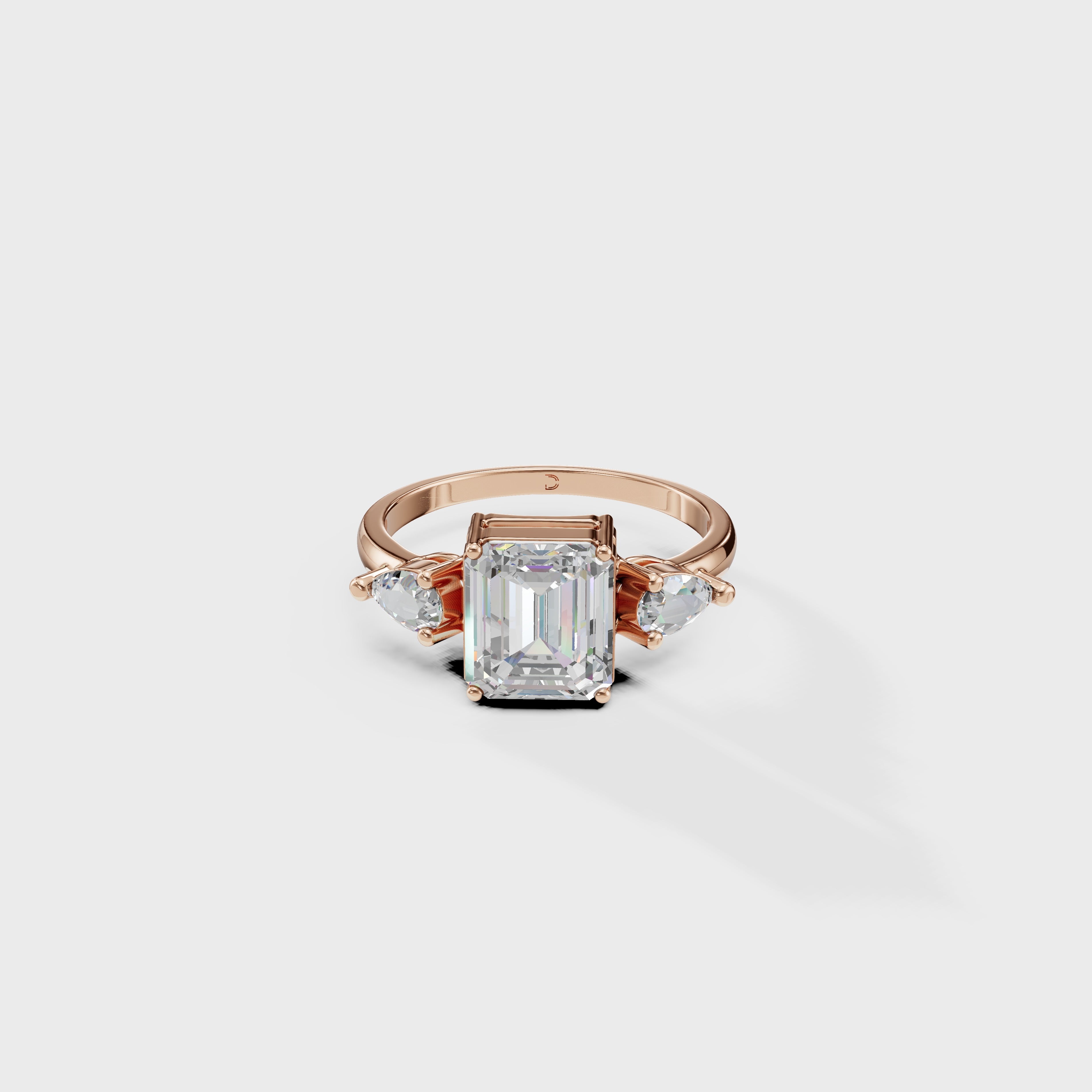 Ethereal Emerald And Pear Ring