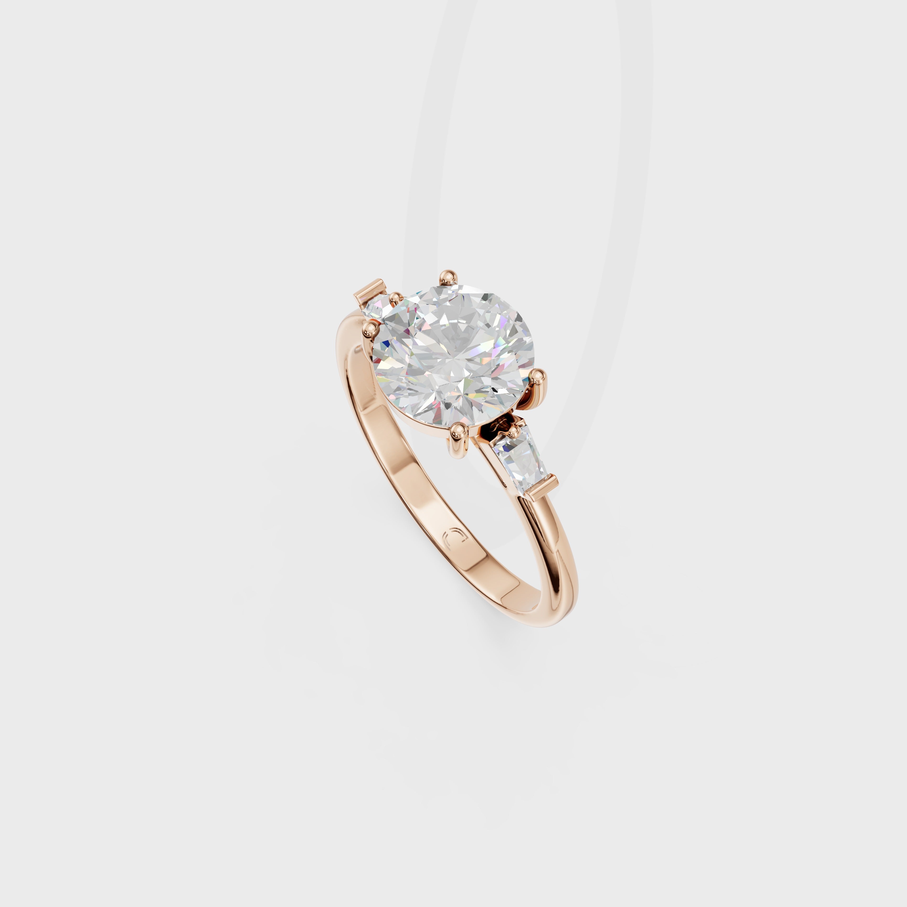 Symphony Three Stone Diamond Engagement Ring