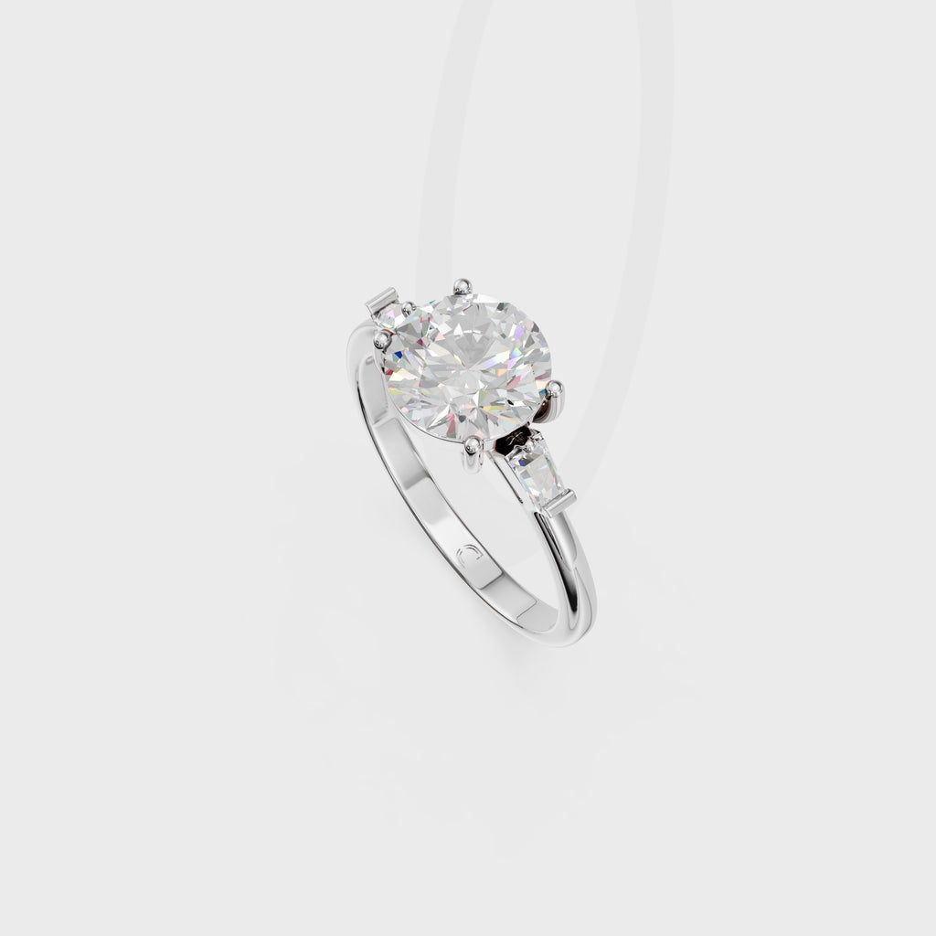Symphony Three Stone Diamond Engagement Ring