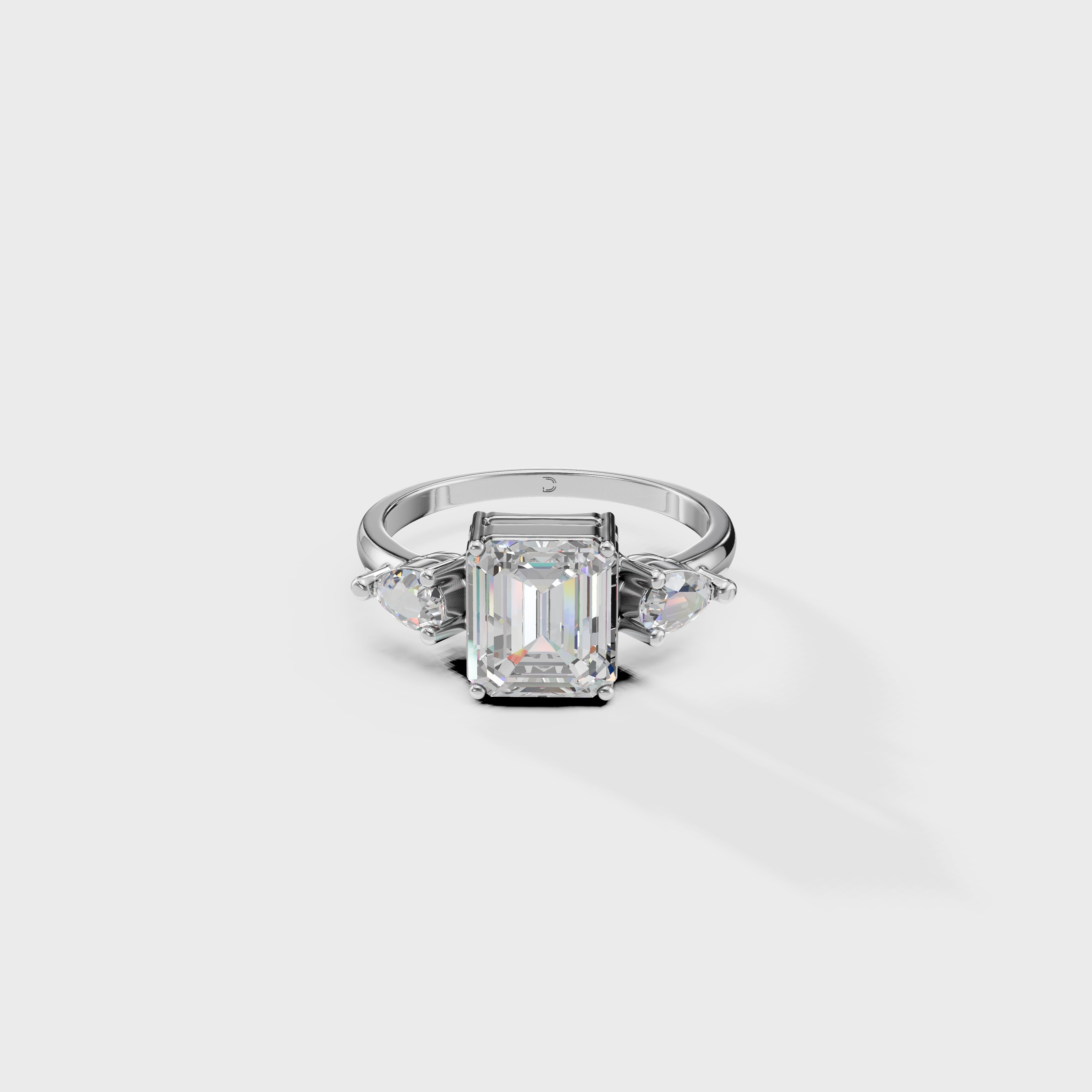 Ethereal Emerald And Pear Ring