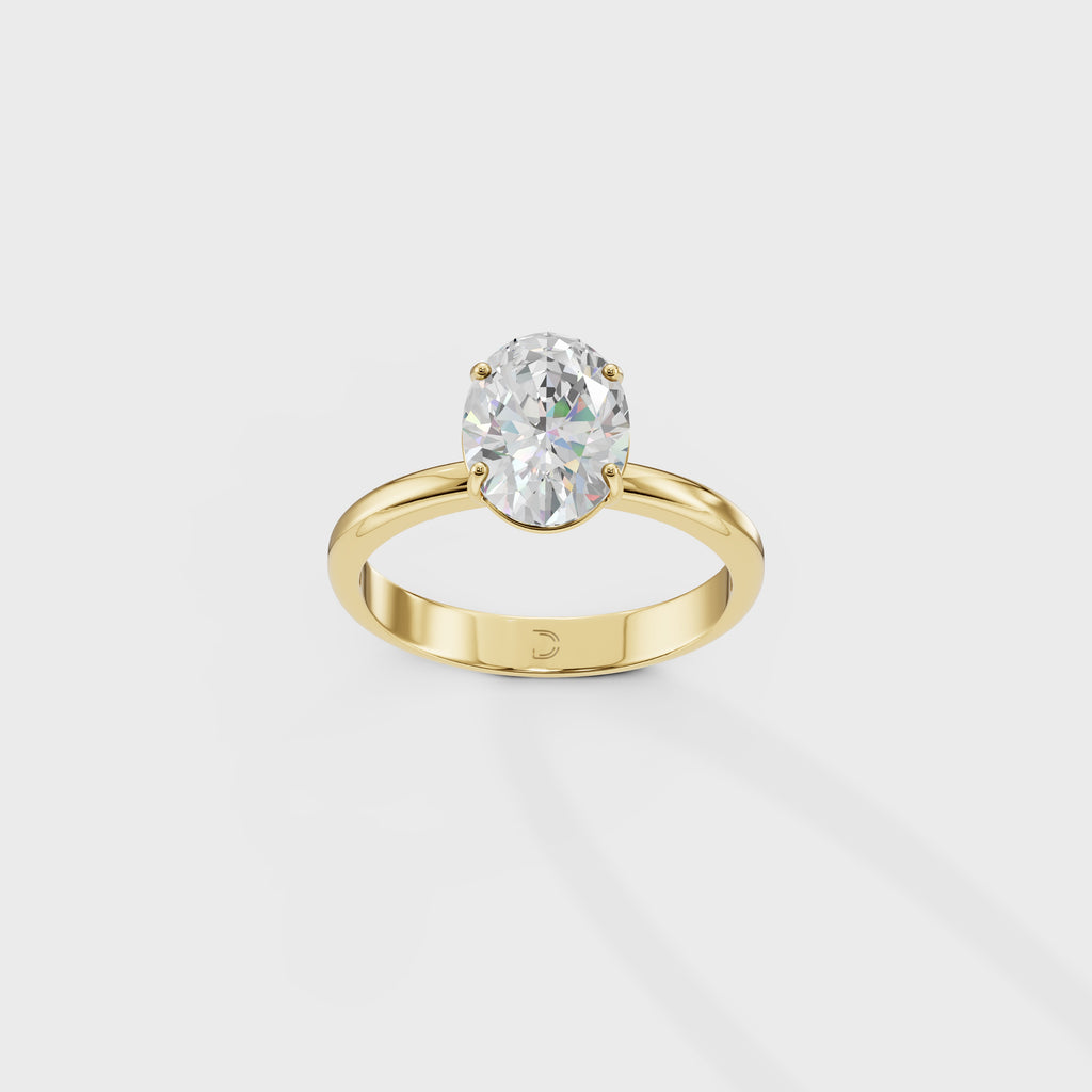 Brilliant Oval Diamond Solitaire Ring