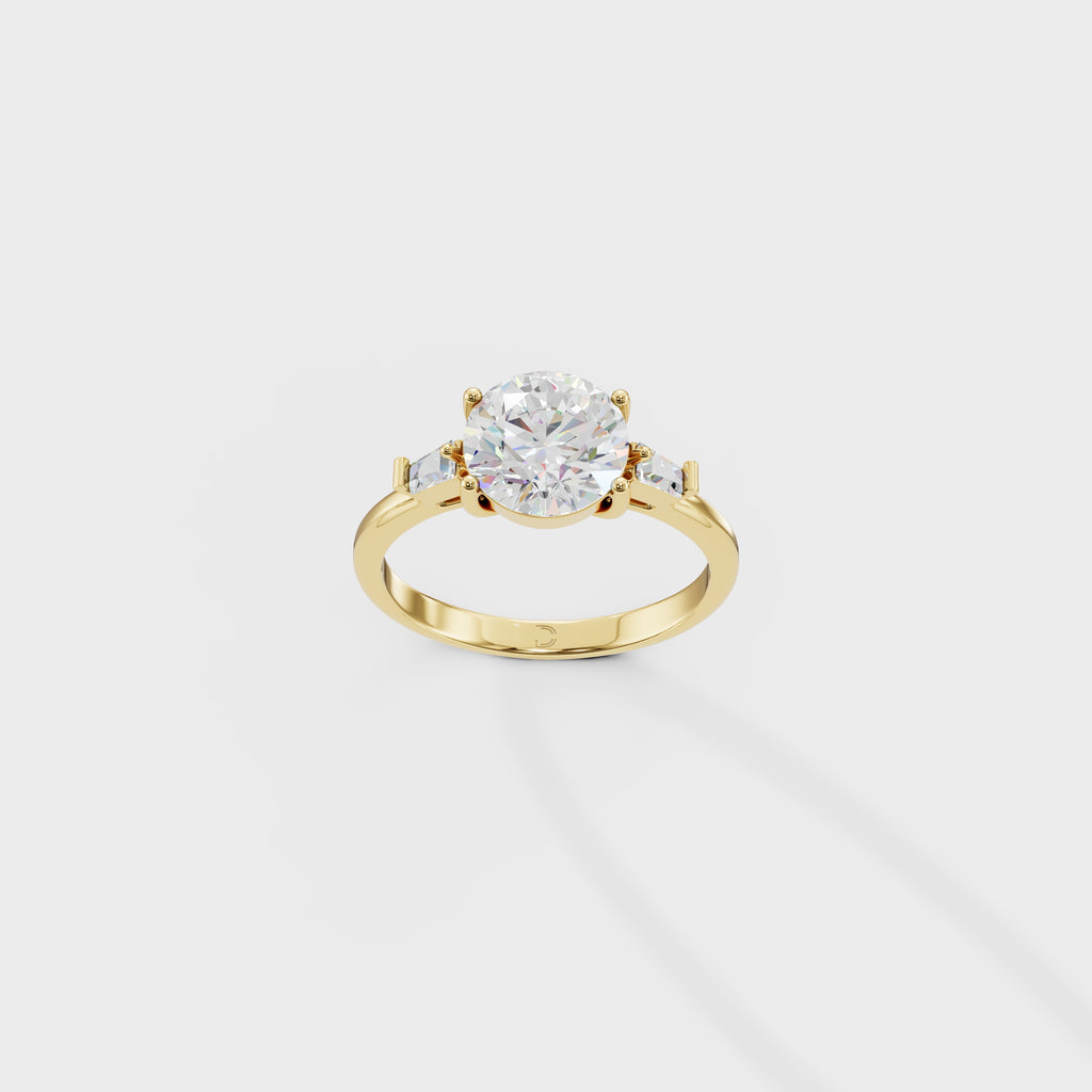 Symphony Three Stone Diamond Engagement Ring