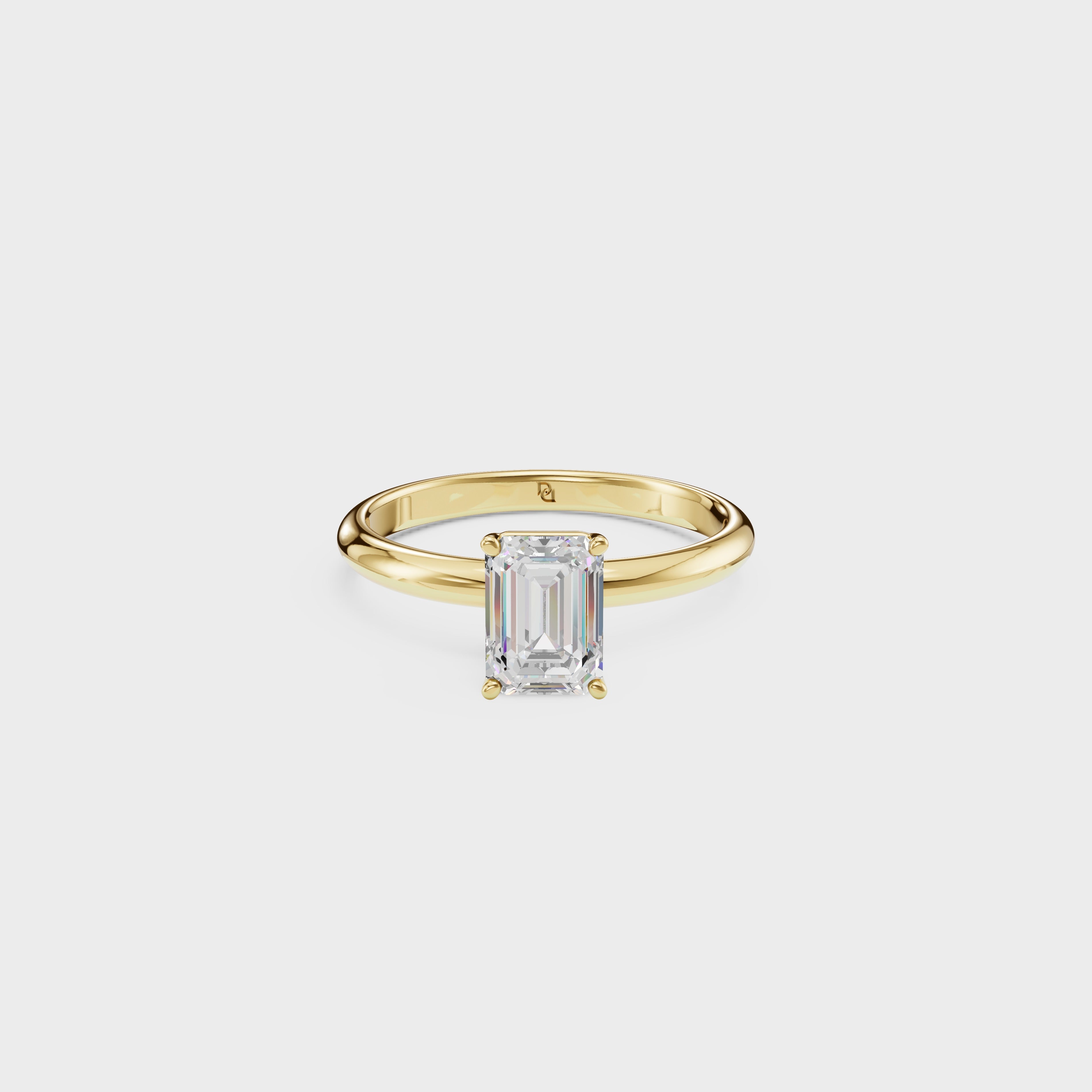 Classic Emerald Cut Solitaire Ring