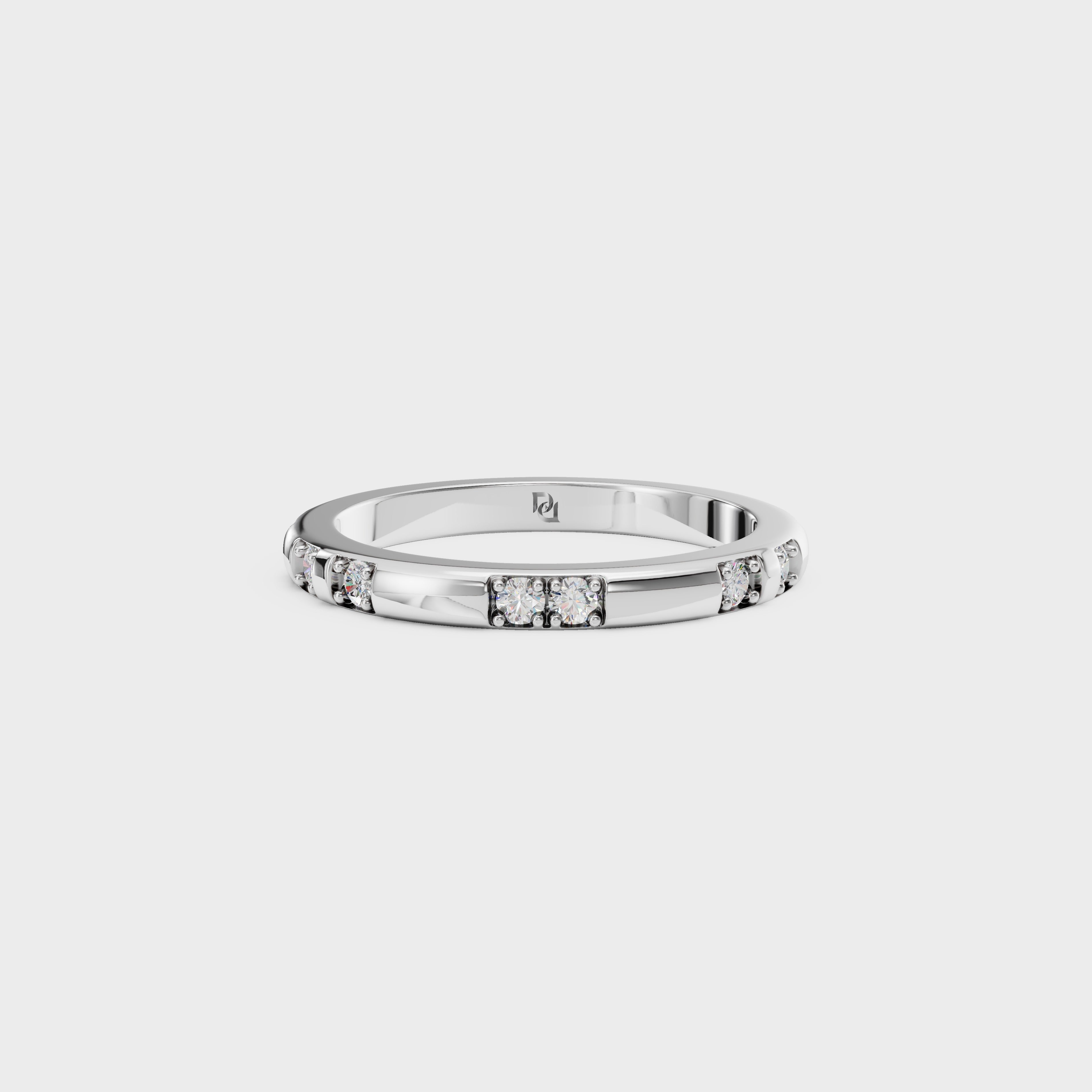 Modern Lines Diamond Wedding Band
