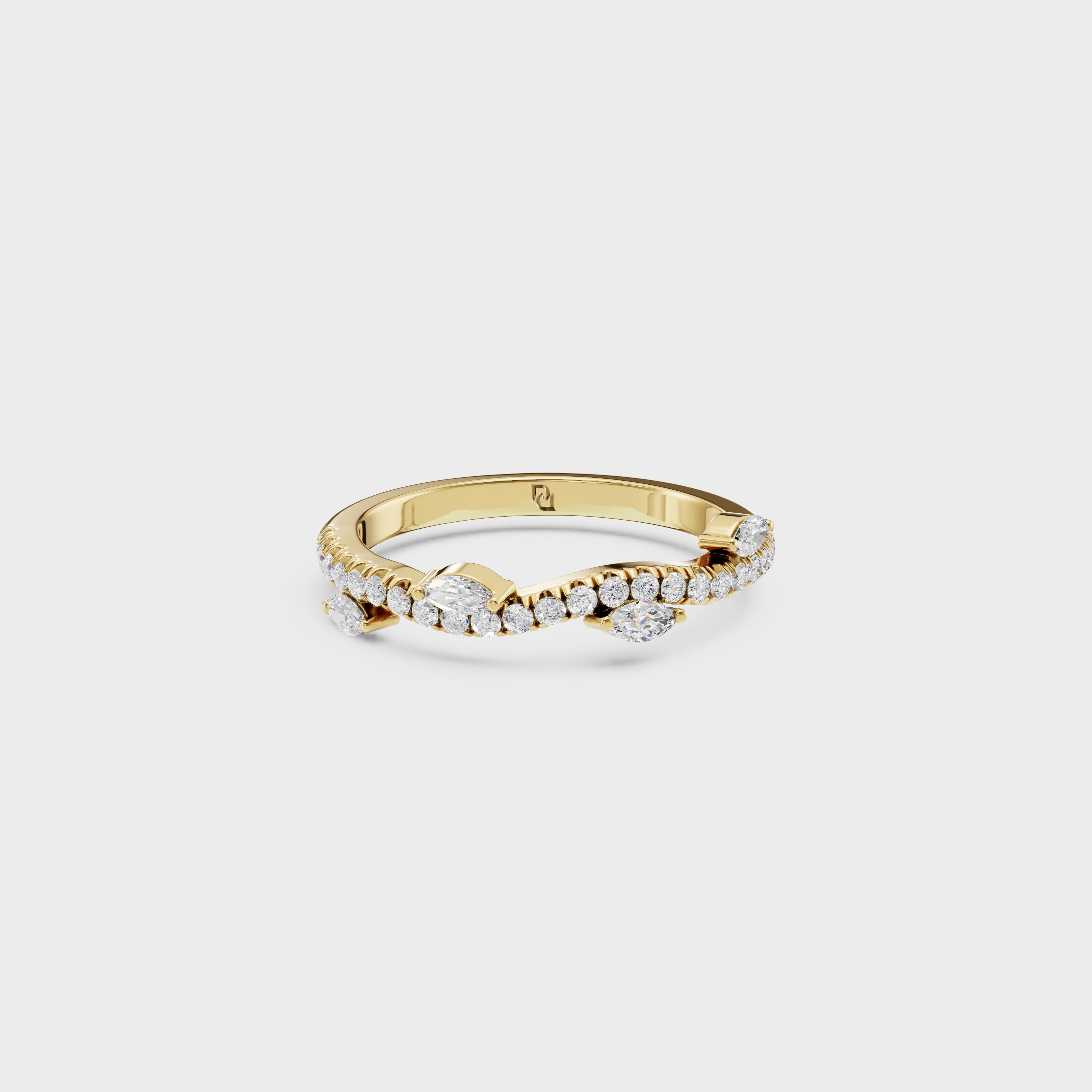 Marquise Tiara Wedding Band