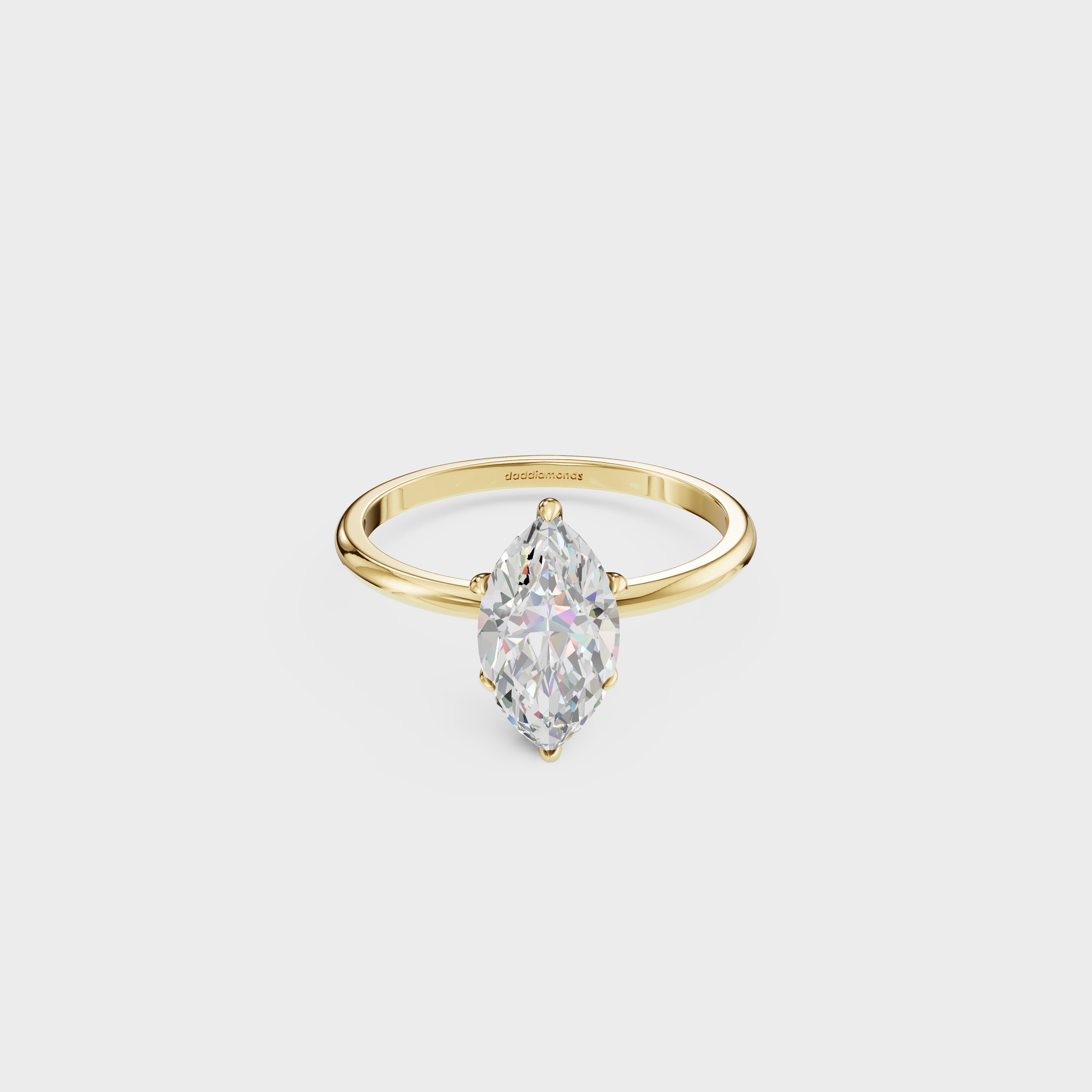 Marquise Cut Diamond Solitaire Ring