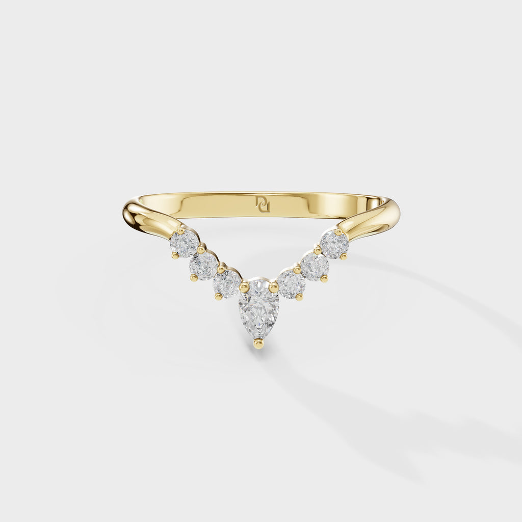 Pear Embrace Wedding Band