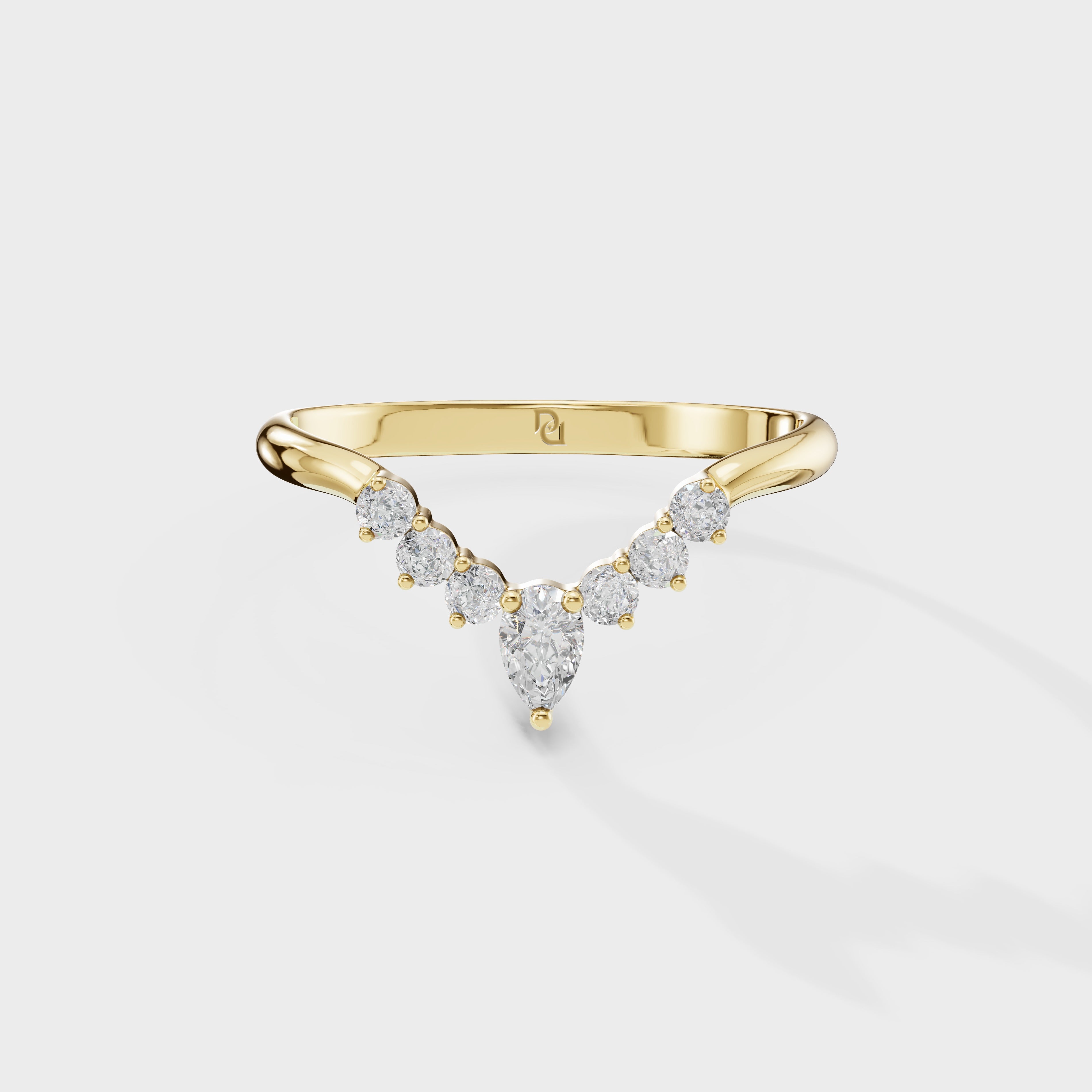 Pear Embrace Wedding Band