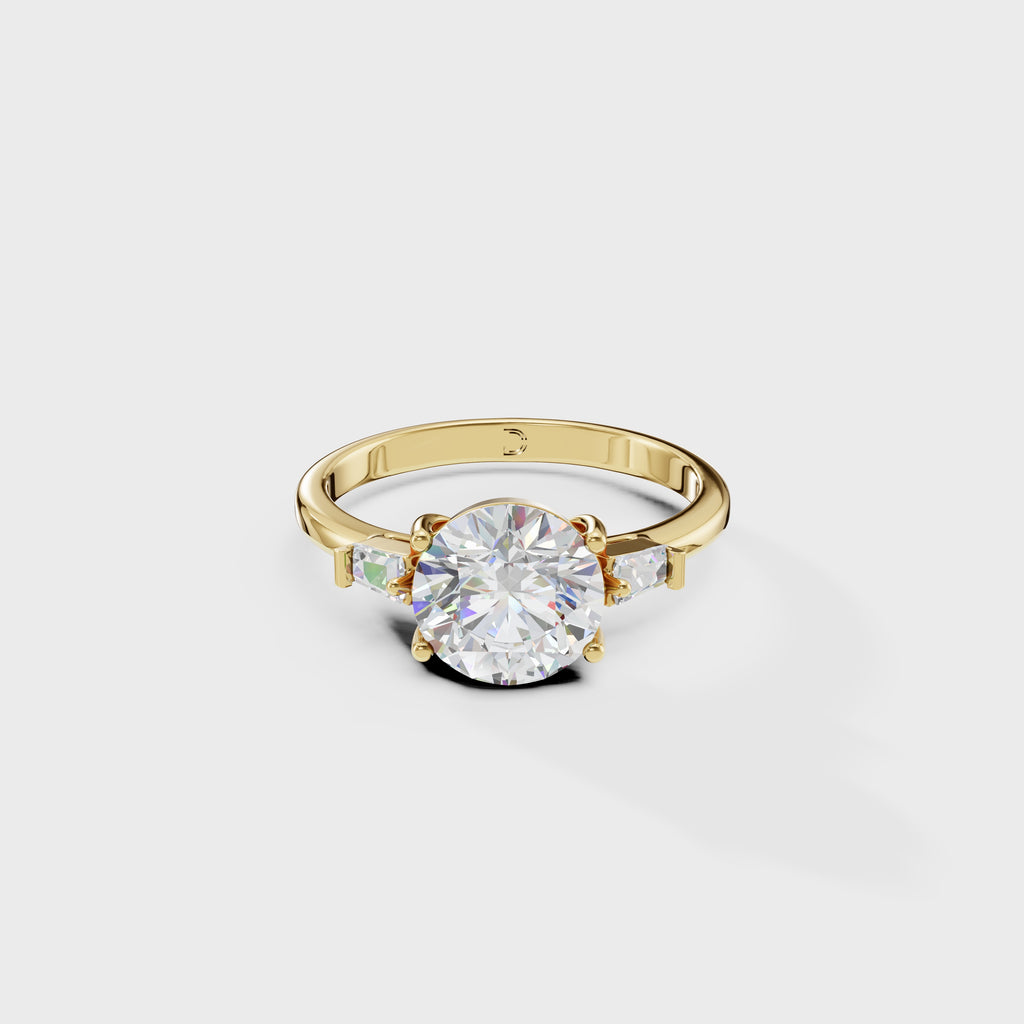 Symphony Three Stone Diamond Engagement Ring