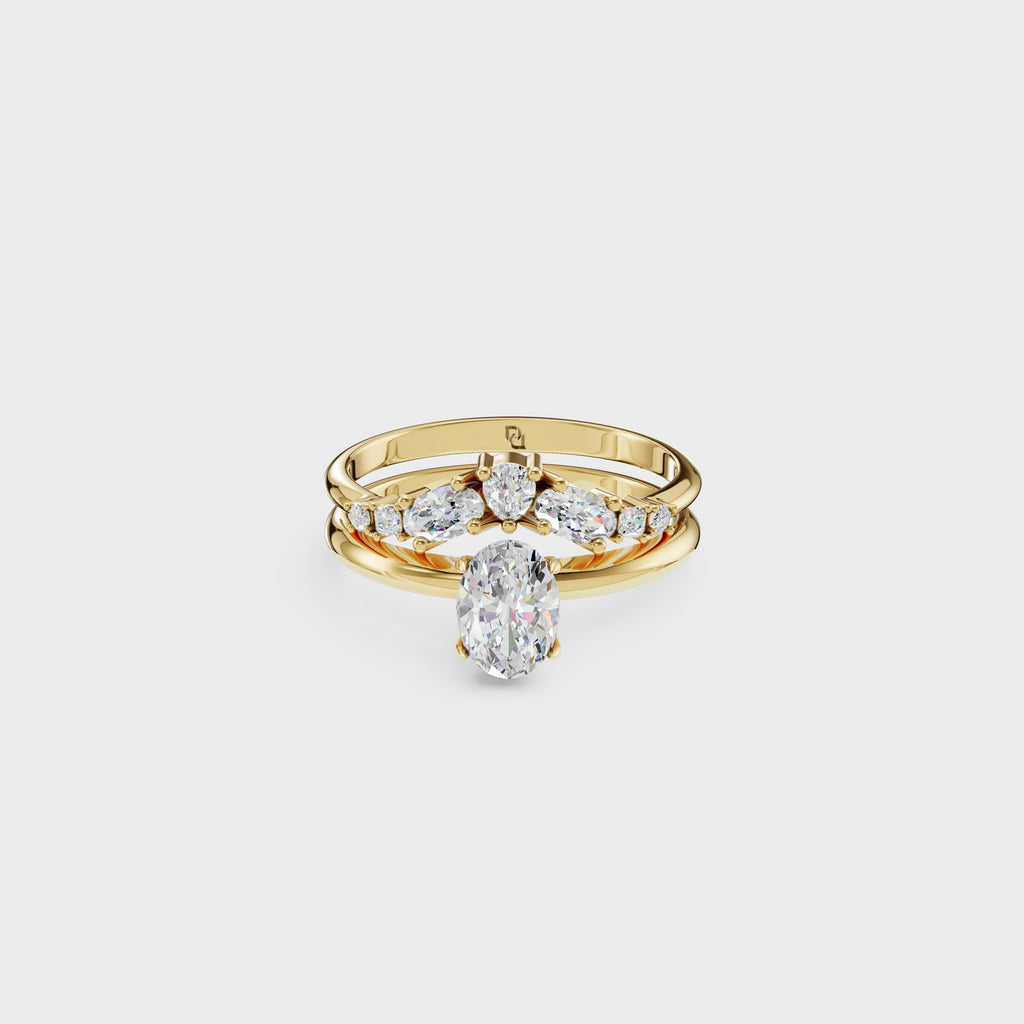 Ethical Elegance Oval Cut Bridal Set