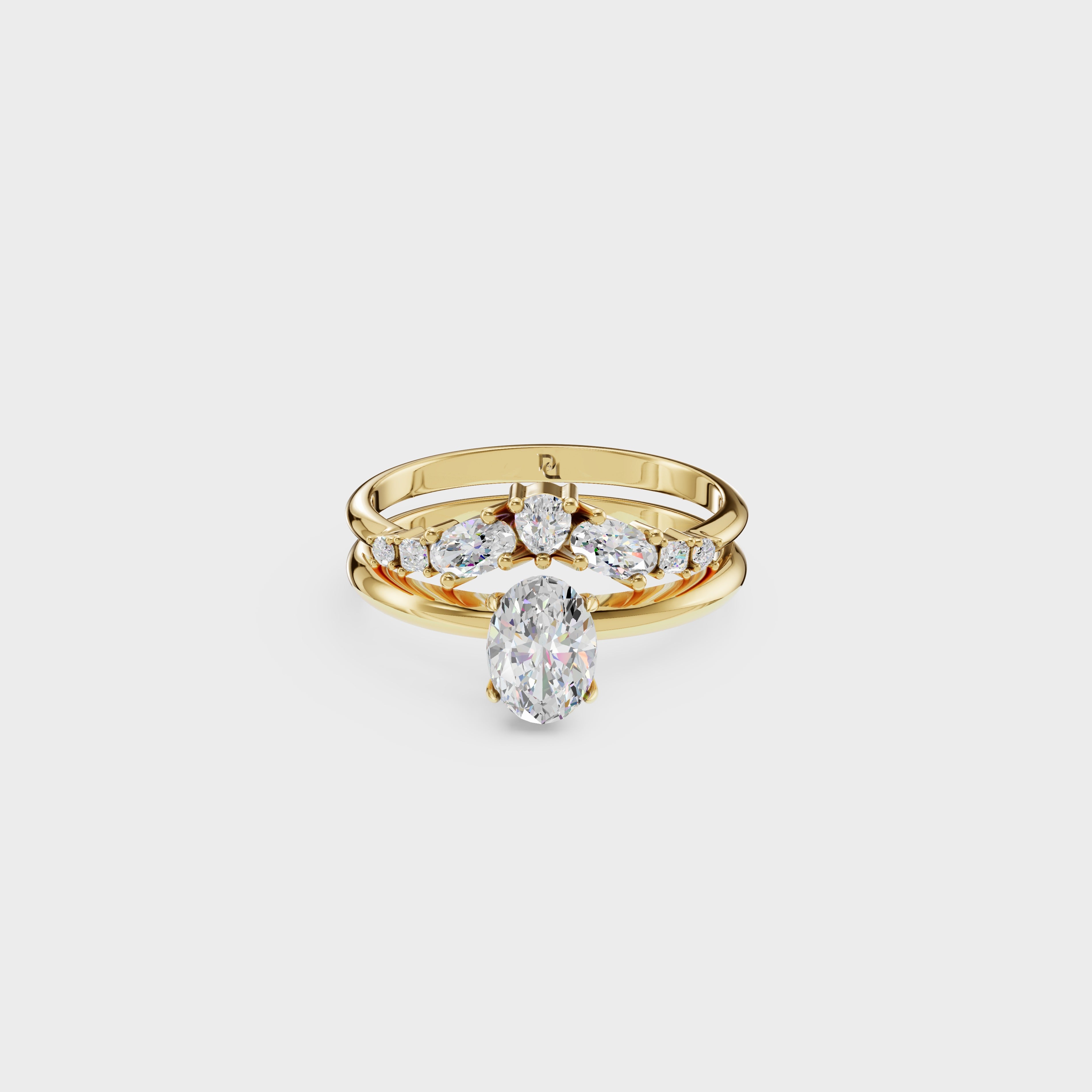 Ethical Elegance Oval Cut Bridal Set