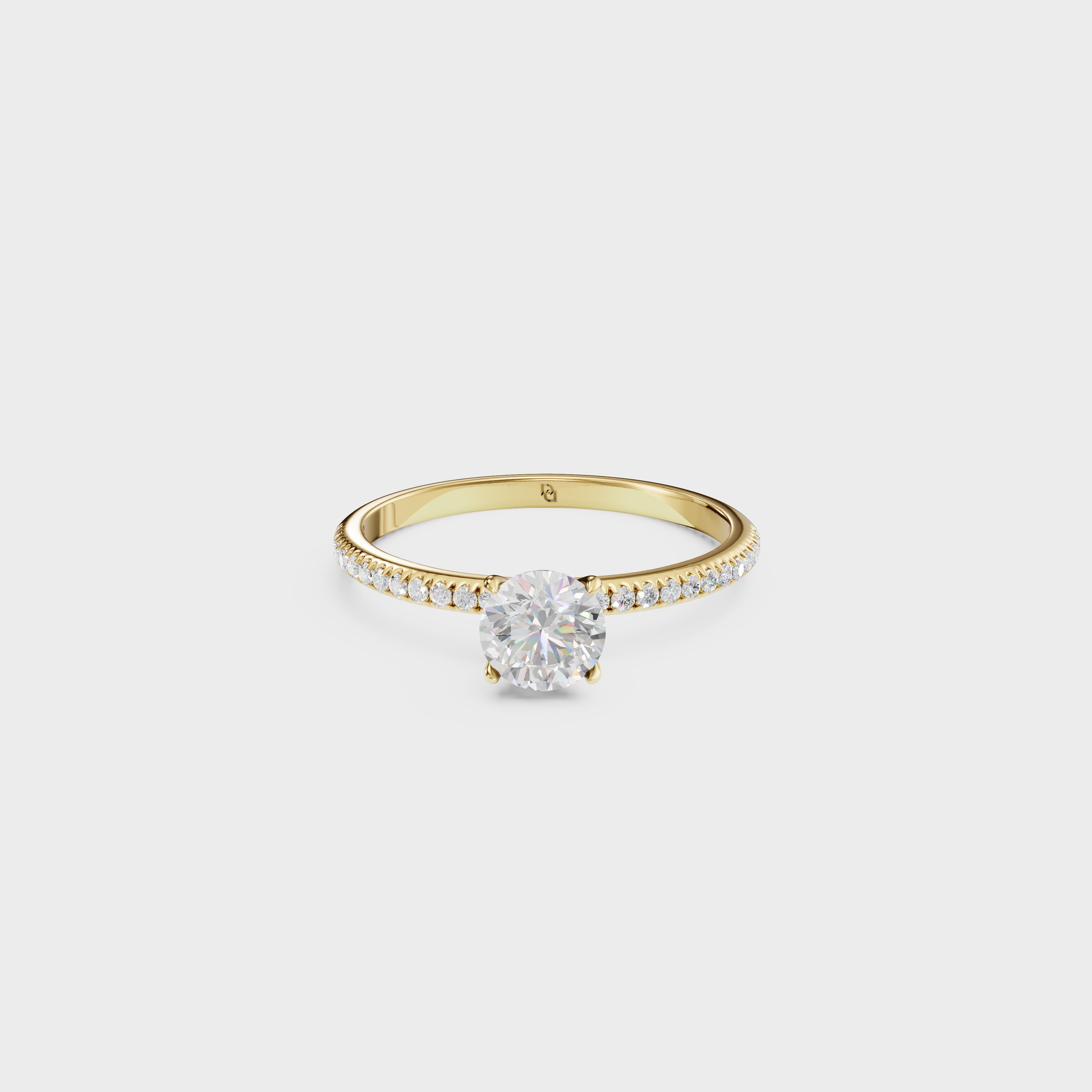 Round Diamond Solitaire Brilliant Engagement Ring