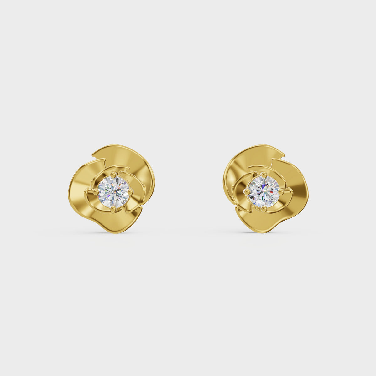 Diamond Petal Earrings
