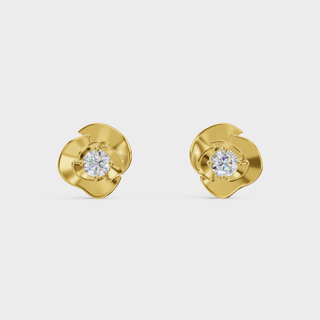 Diamond Petal Earrings