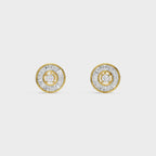 Radial Baguette Diamond Studs Earrings