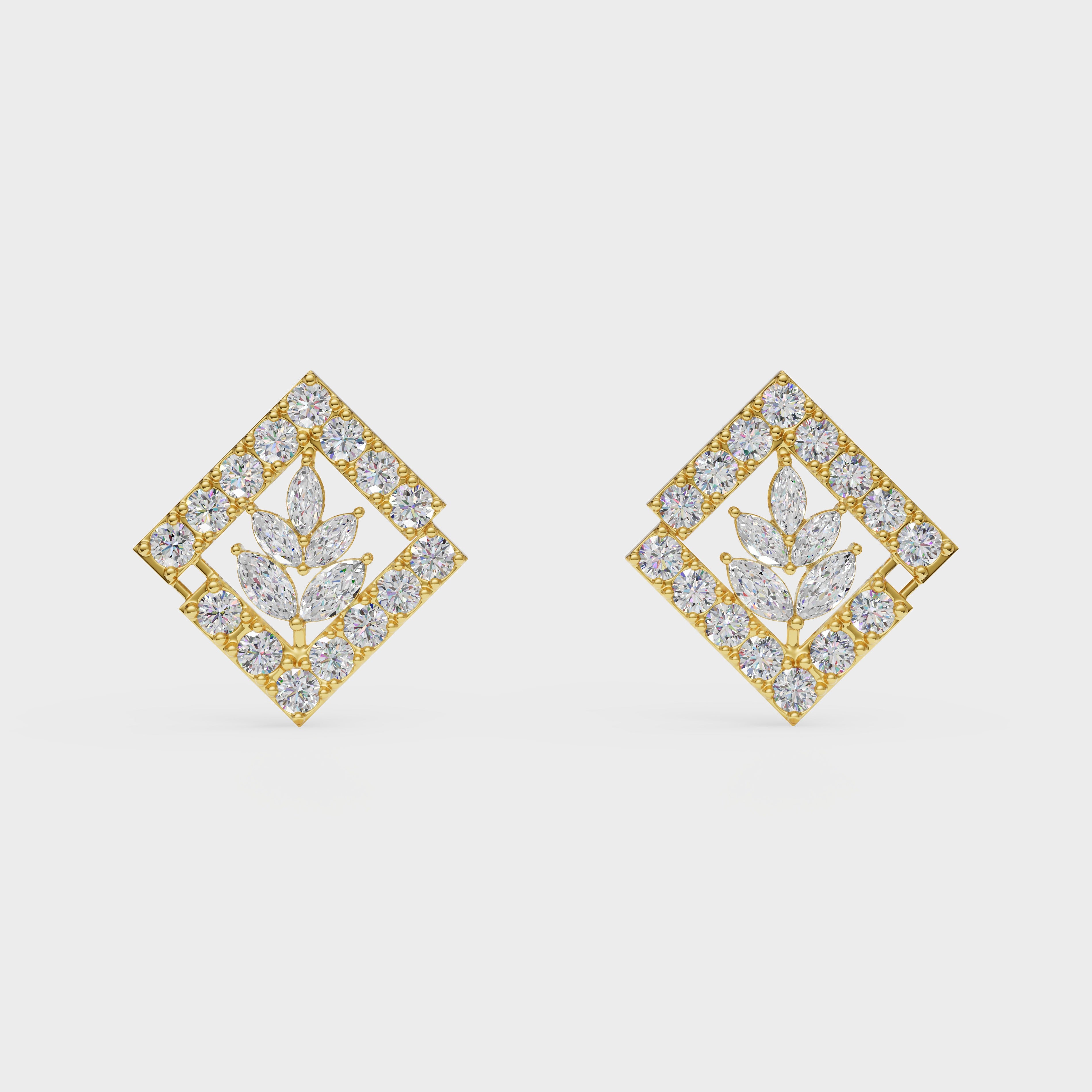 Modern Marquise Frame Studs