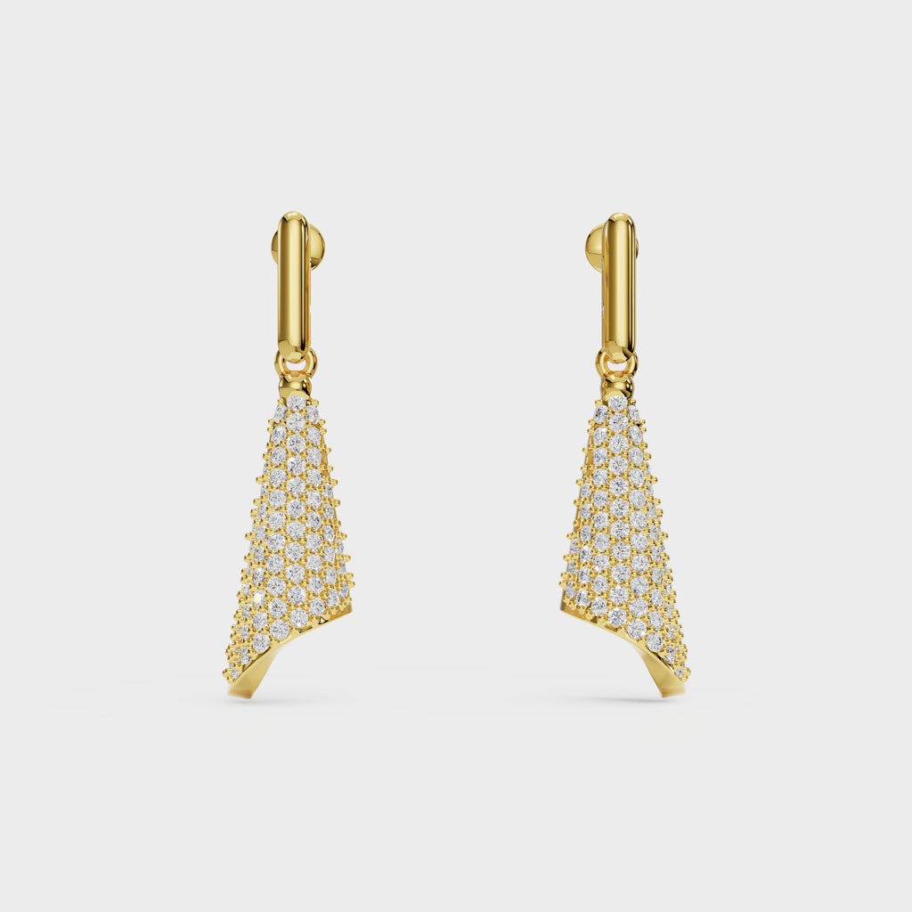 Twisted Triangle Diamond Danglers