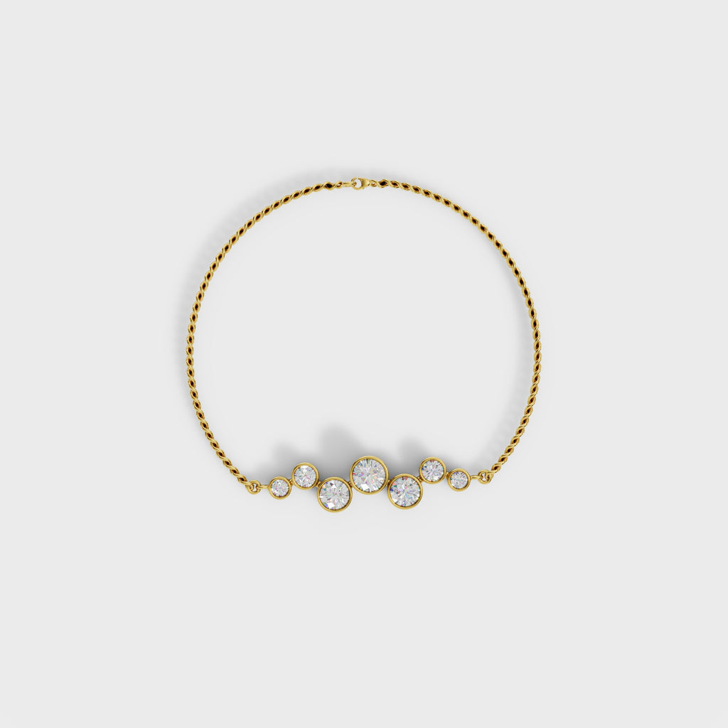 Sparkling Bezel Set Crystal Bracelet