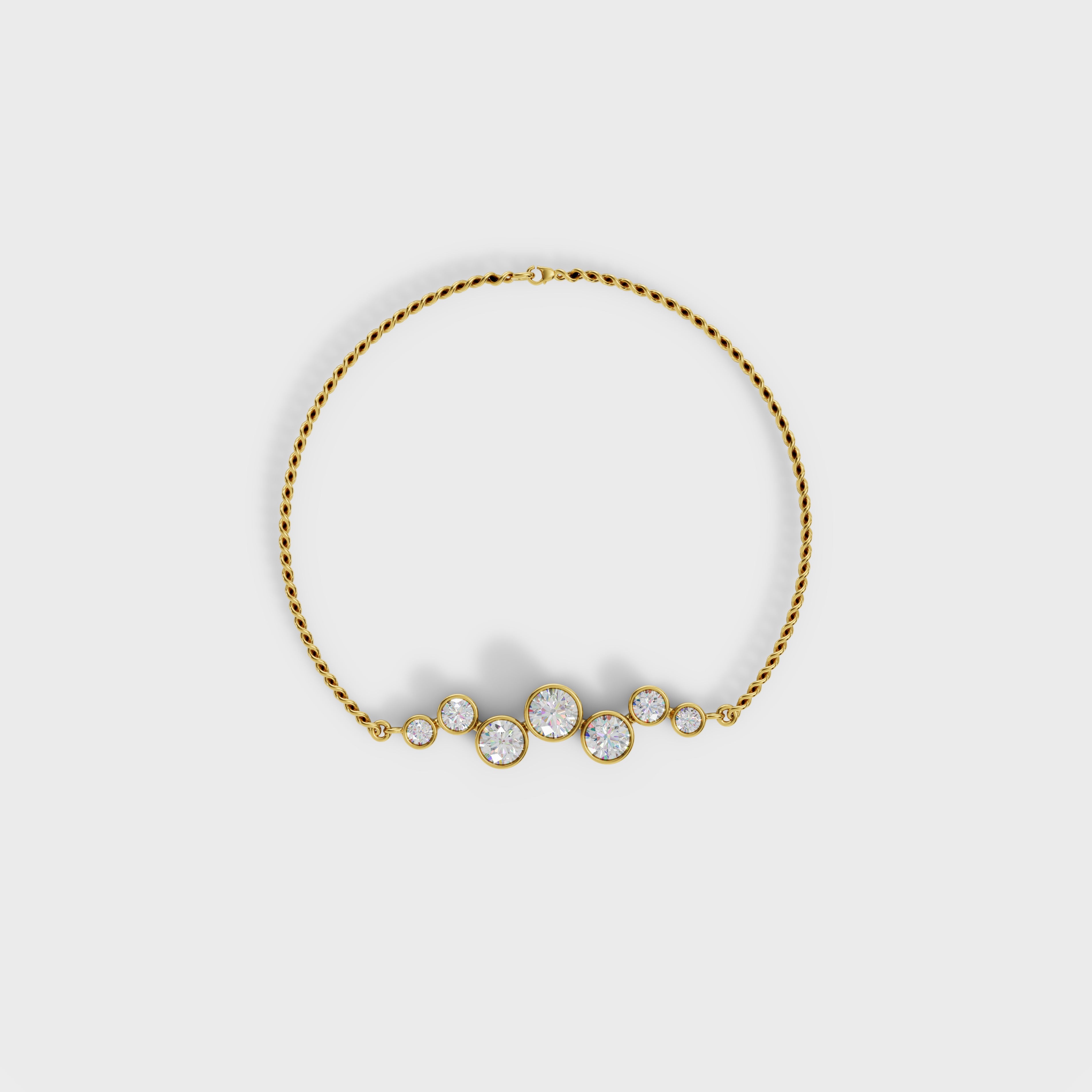 Sparkling Bezel Set Crystal Bracelet