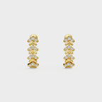 V-Sparkle diamond Hoops