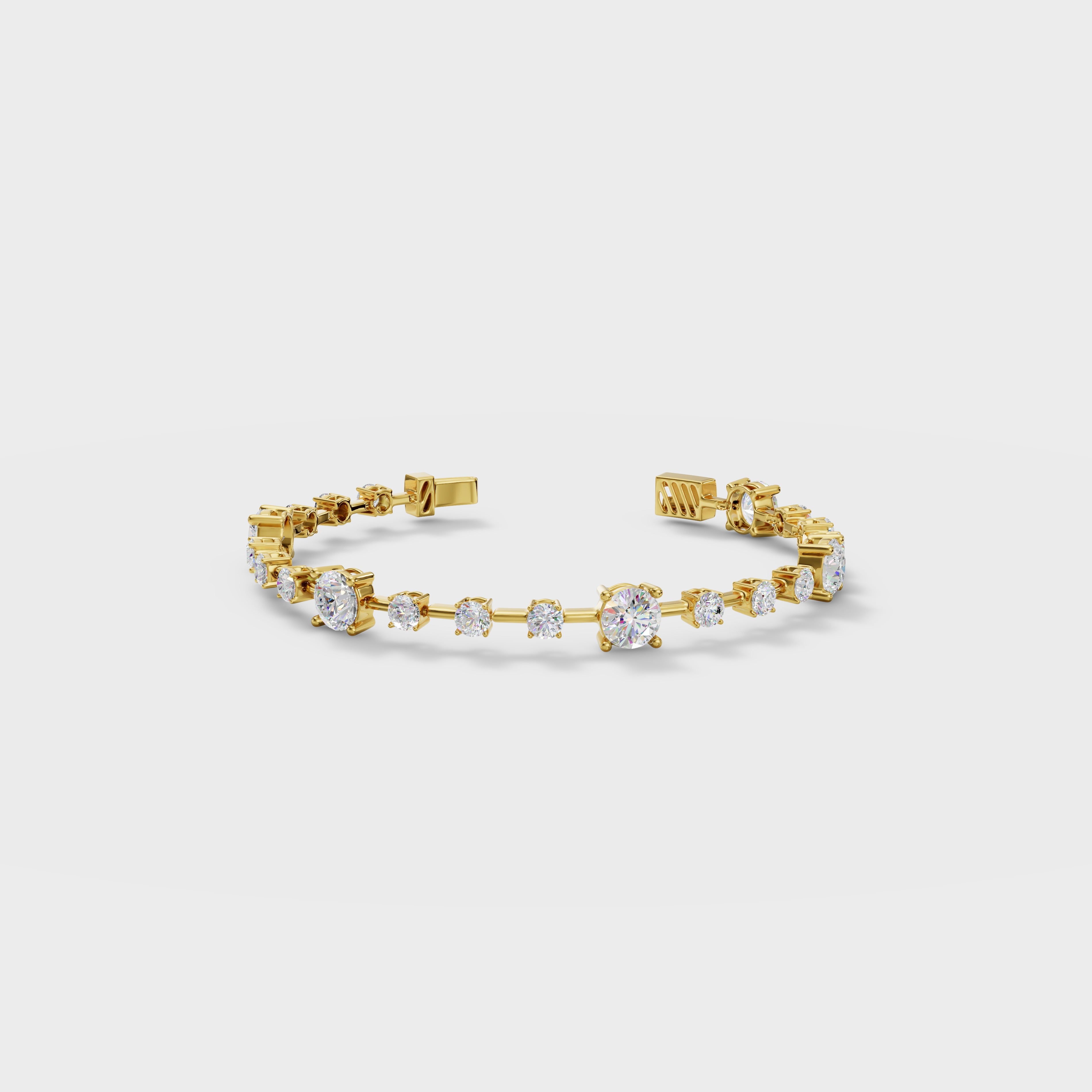 Elegant Round Cut Cubic Zirconia Tennis Bracelet