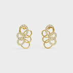 Flowing Petal Diamond Studs
