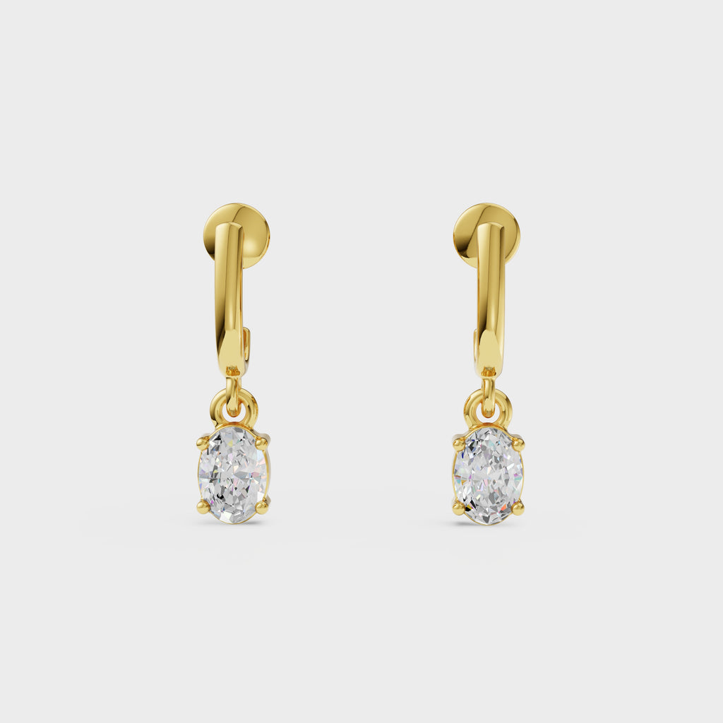 Suspended Brilliance Diamond Drop Earrings