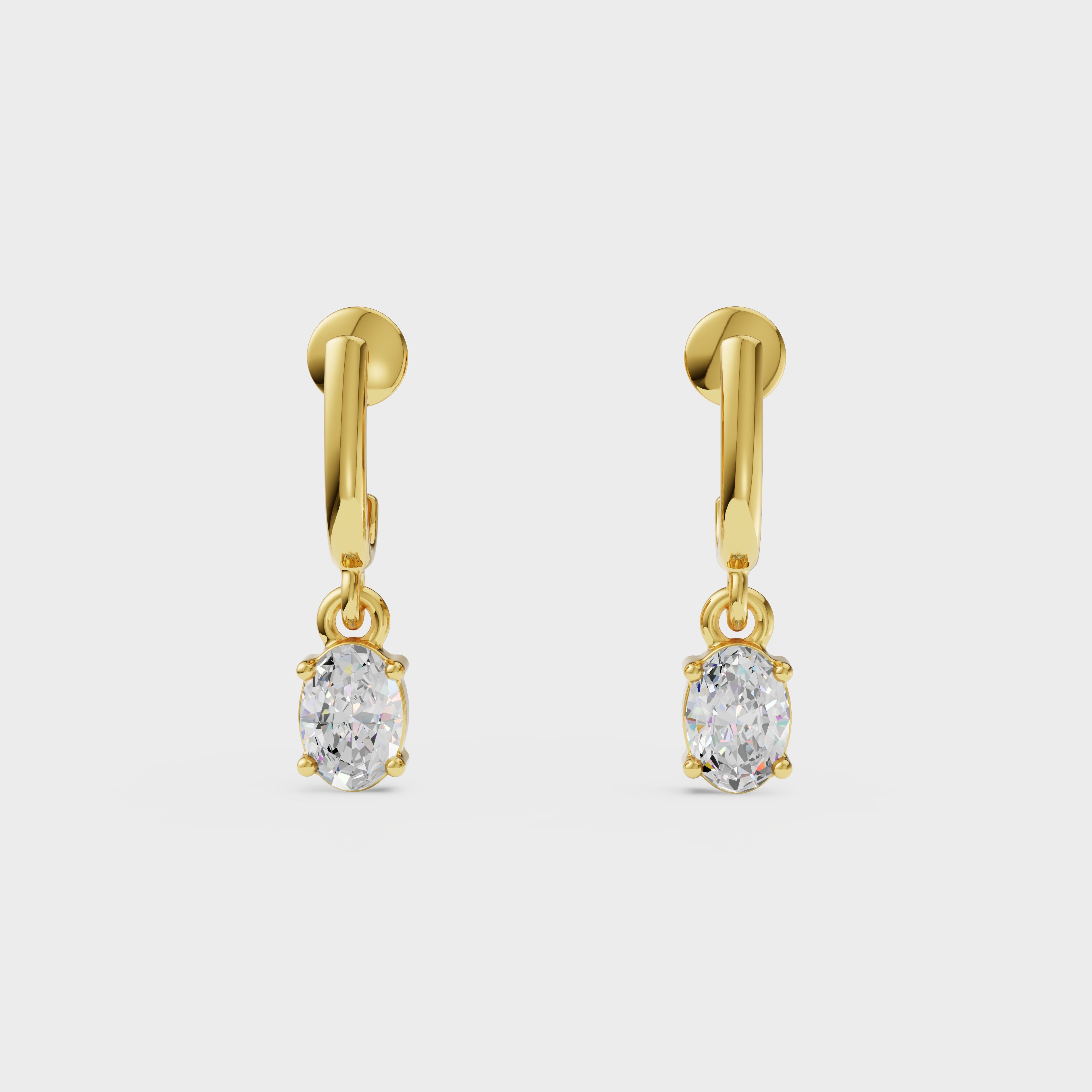 Suspended Brilliance Diamond Drop Earrings