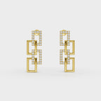 Link Diamond Drop Earrings