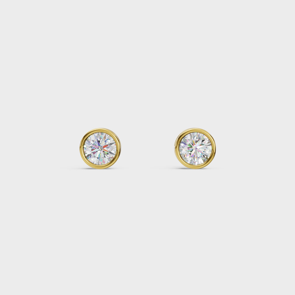 Bezal Round Stud Earrings