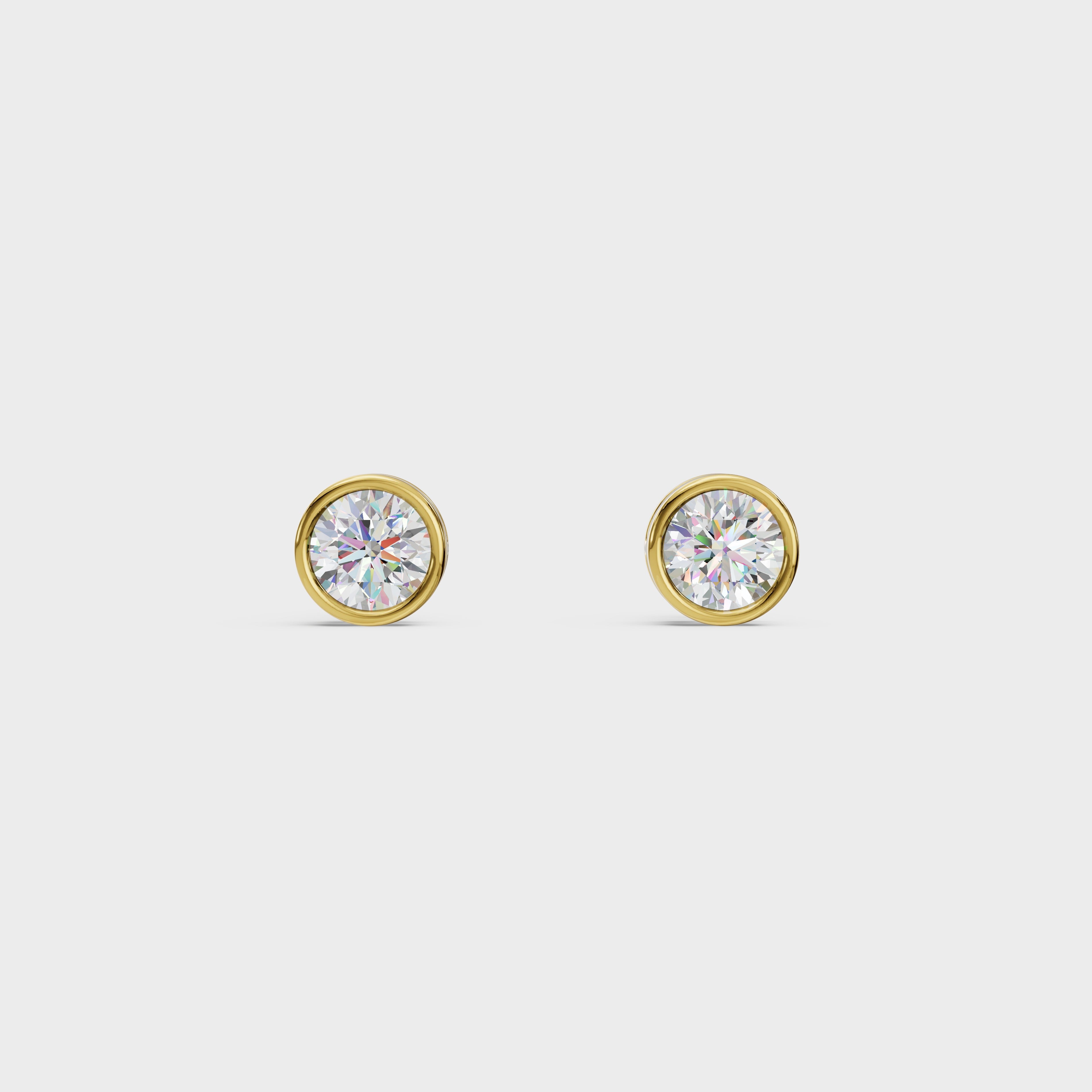 Bezal Round Stud Earrings