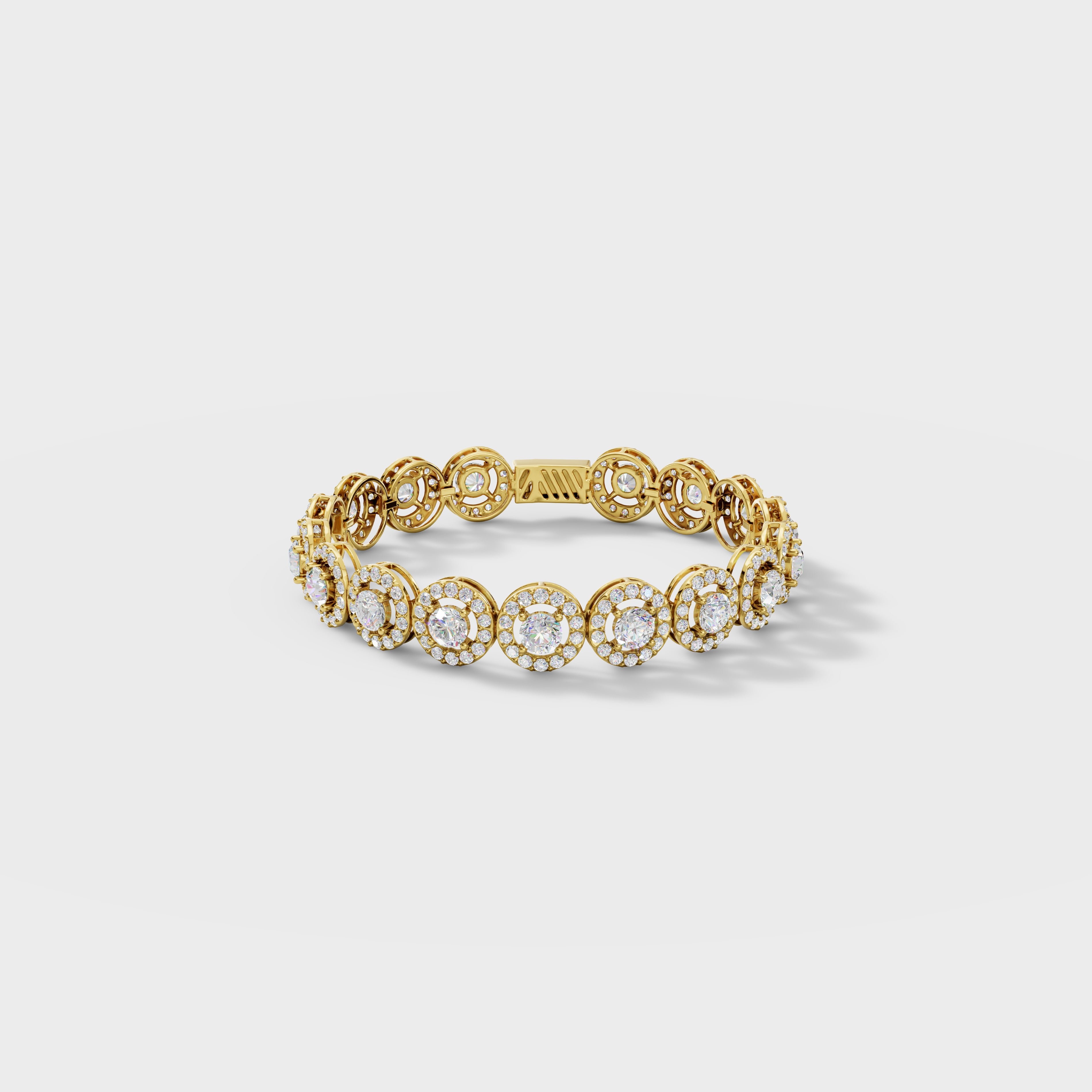 Halo Diamond Bracelet