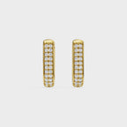 Round Diamond Huggie Hoops