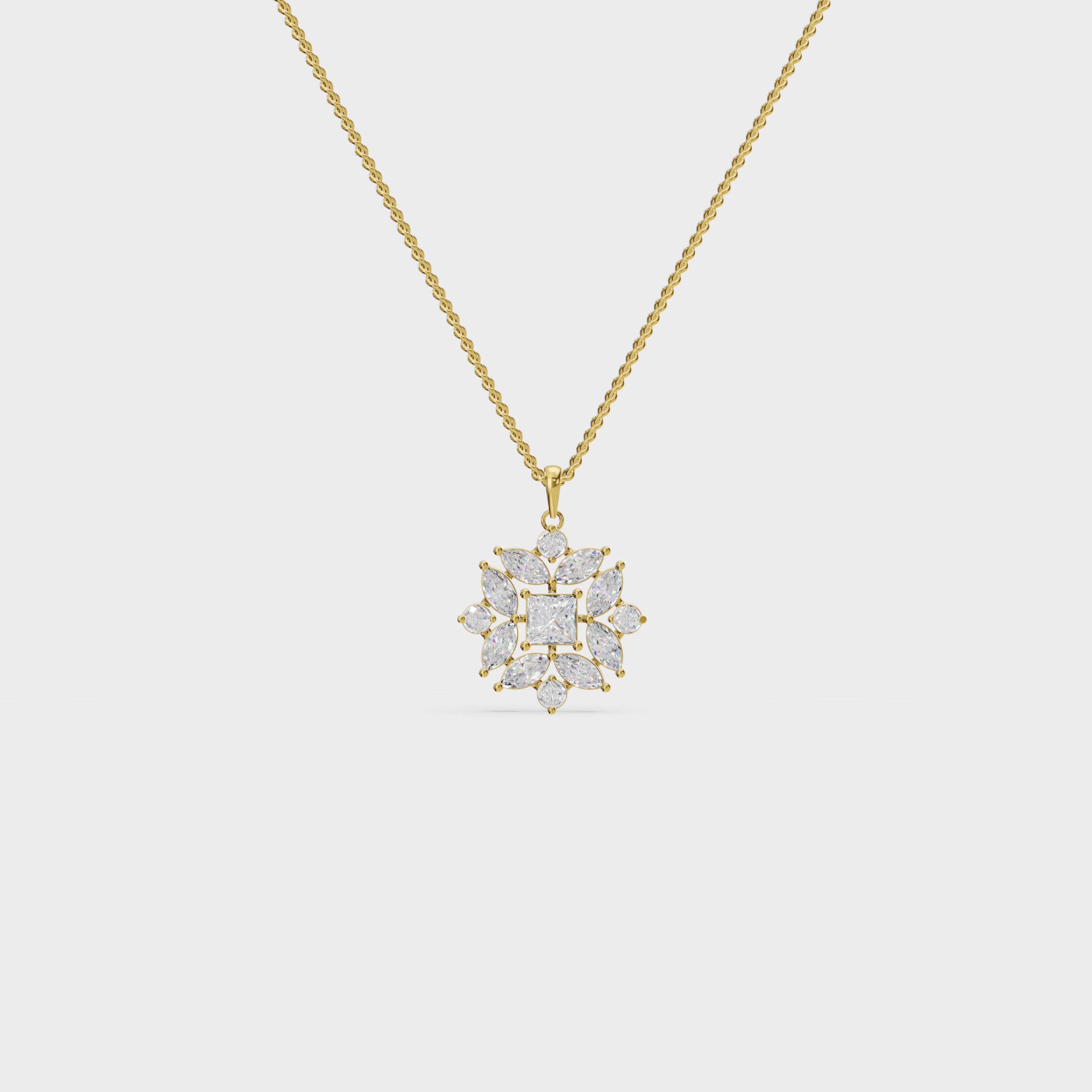 Geometric bloom pendant