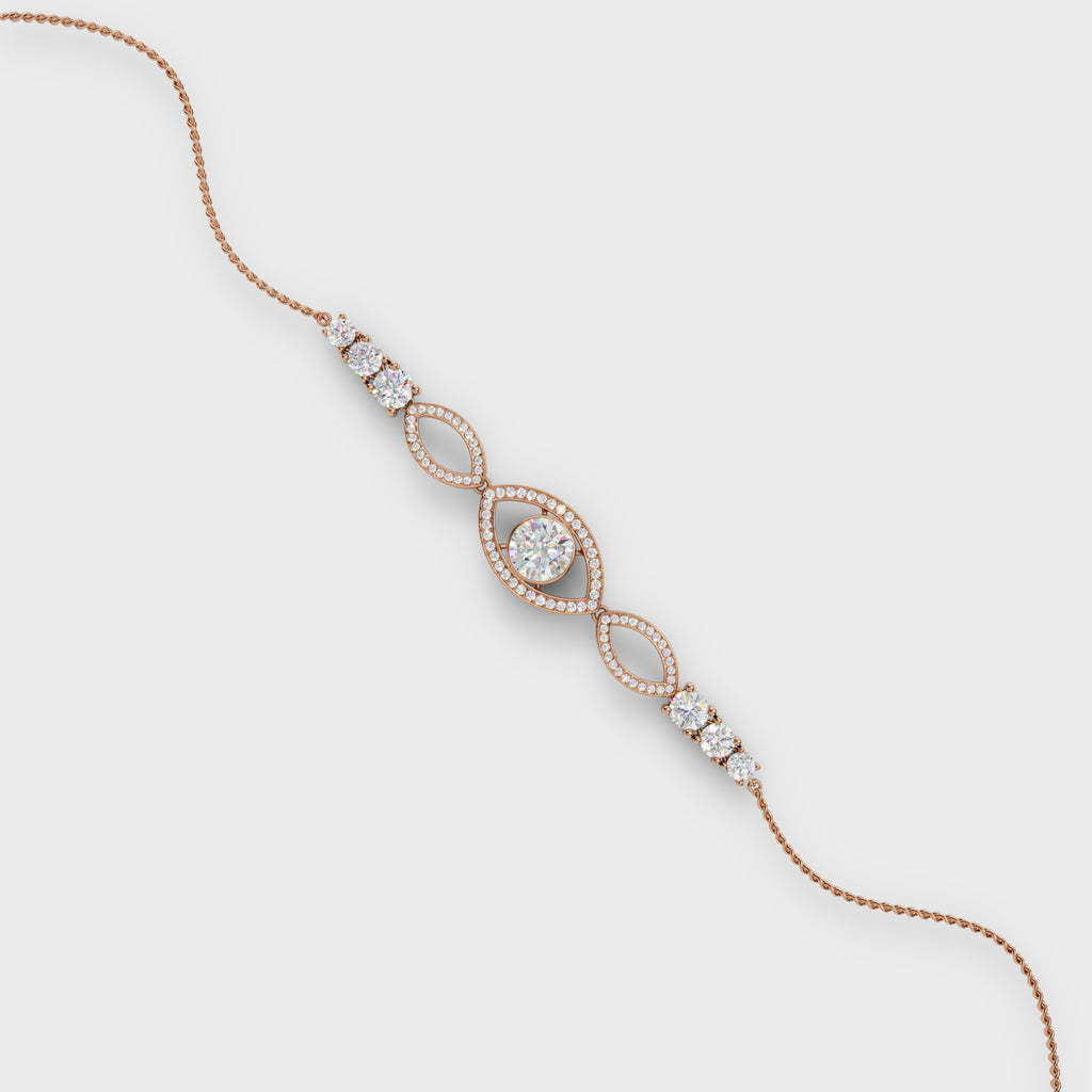 Good Vibes Only Evil Eye Diamond Protection Bracelet