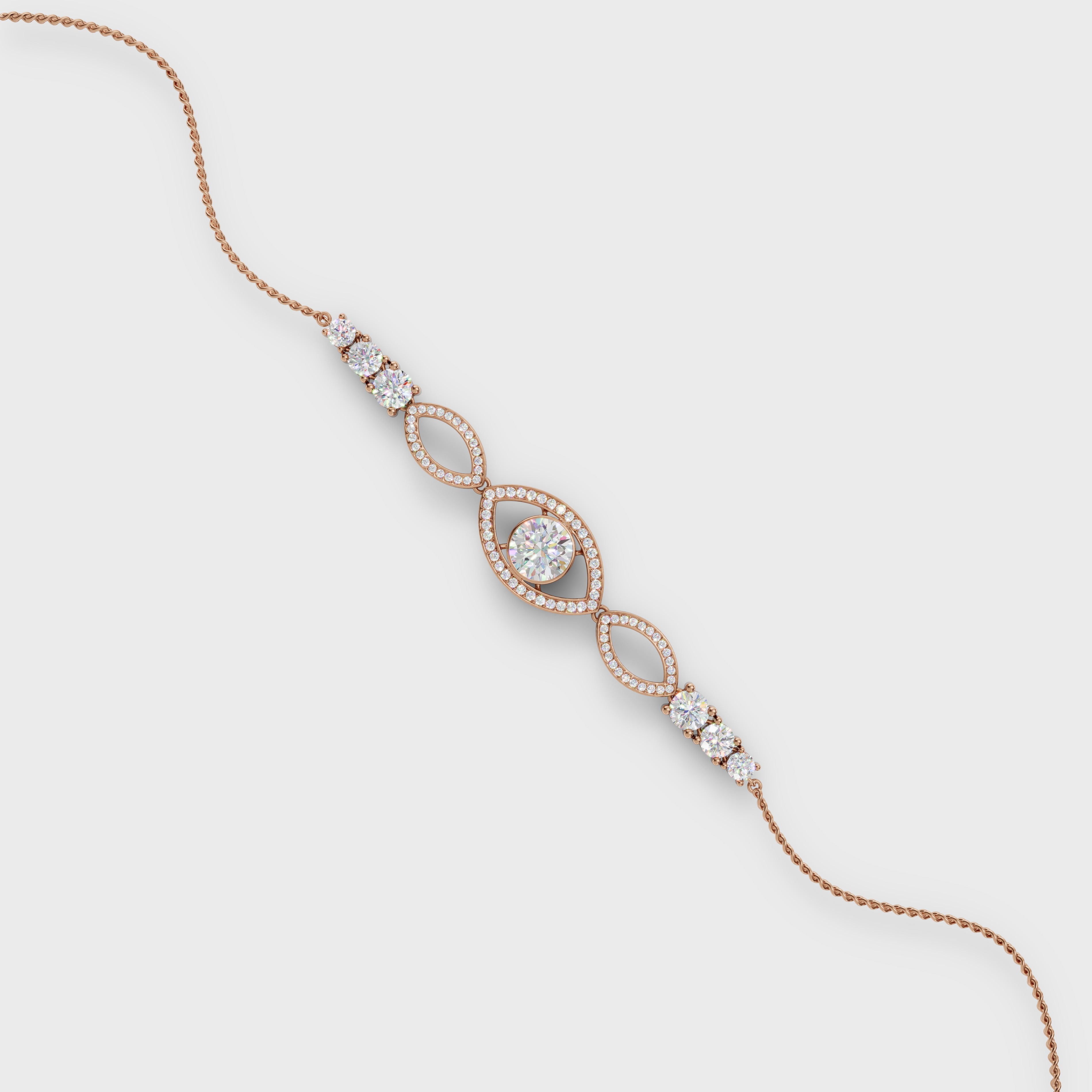 Good Vibes Only Evil Eye Diamond Protection Bracelet