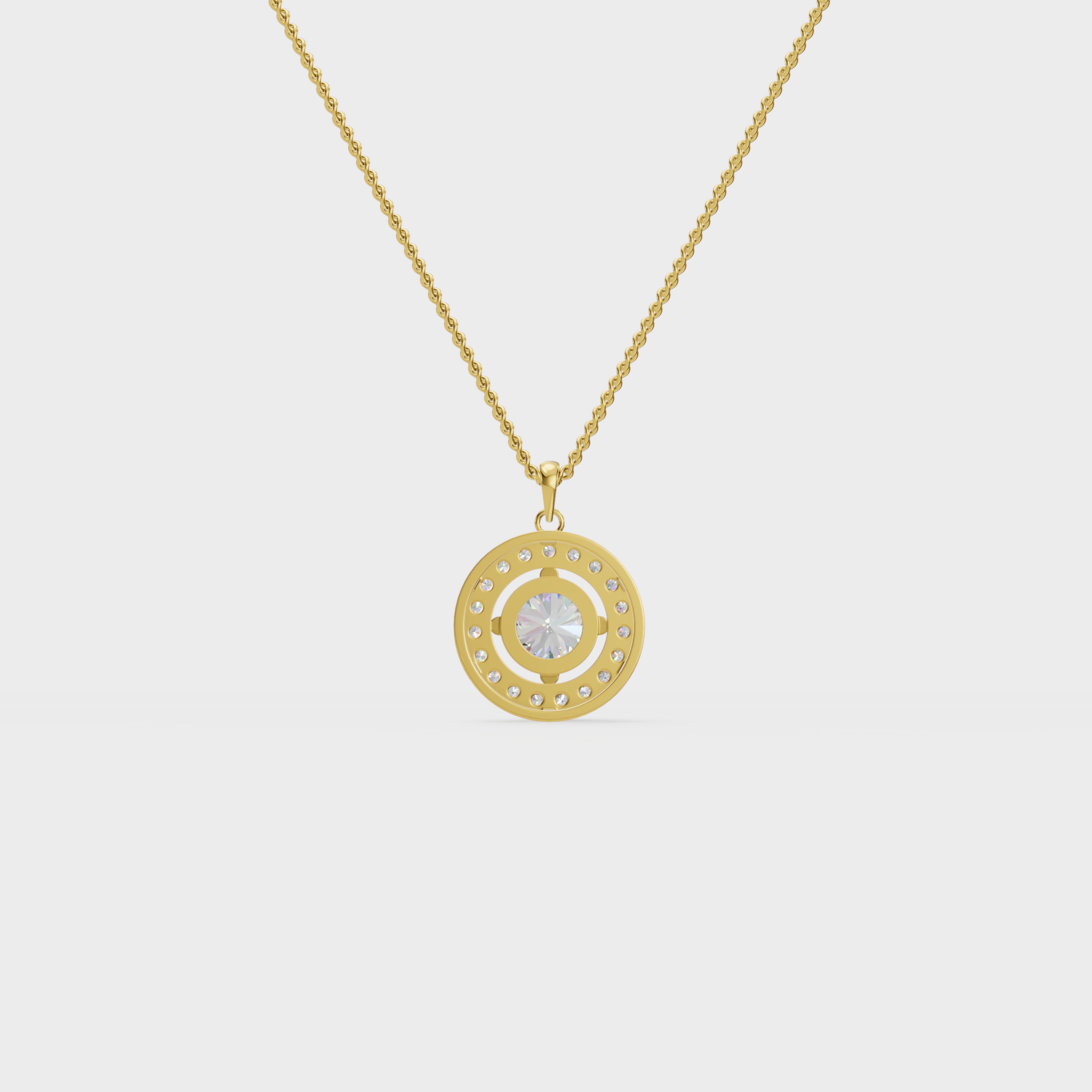 Celestial Halo Diamond Pendant
