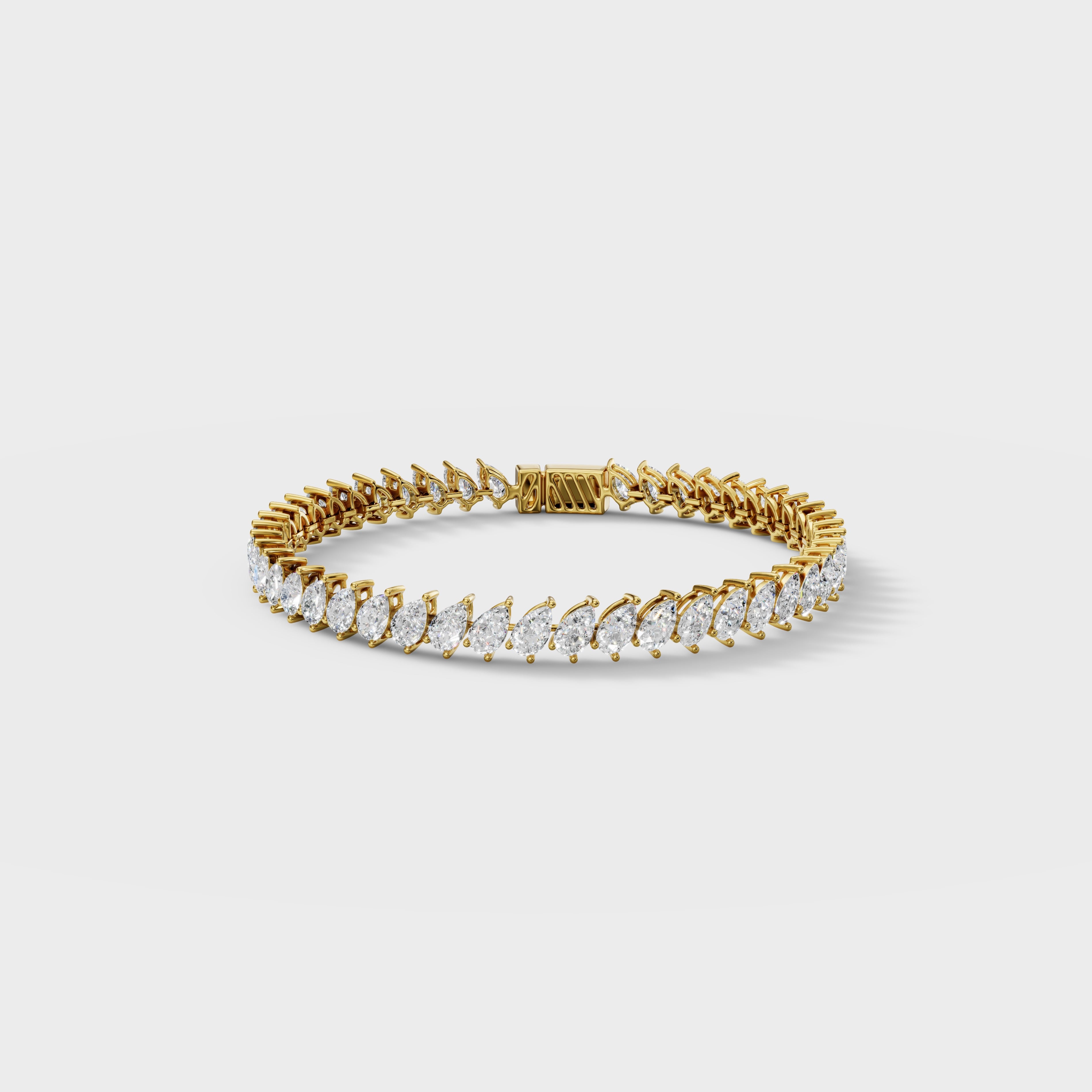 Luxe Spark Leaf Tennis Bracelet