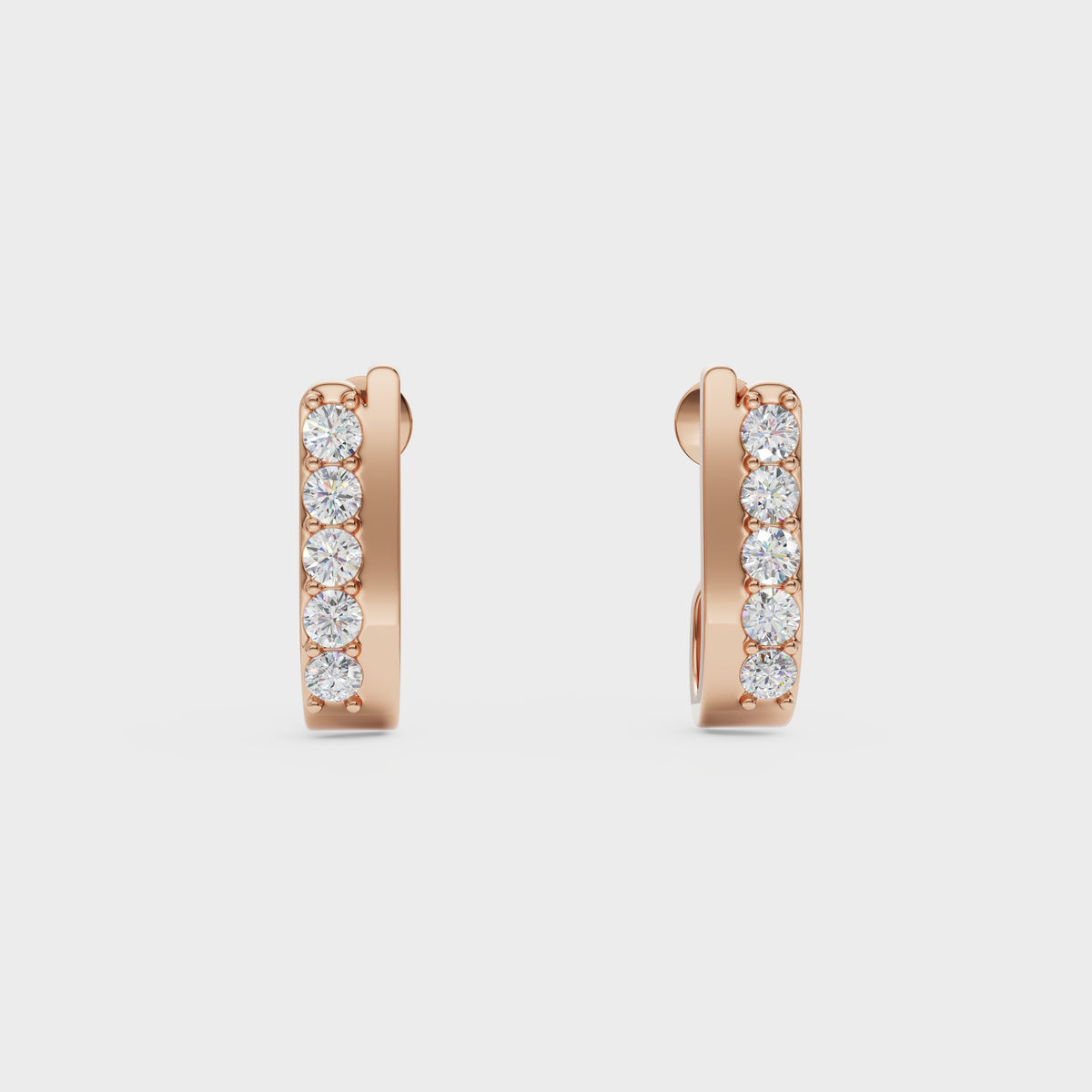 Sleek Diamond J-Hoops