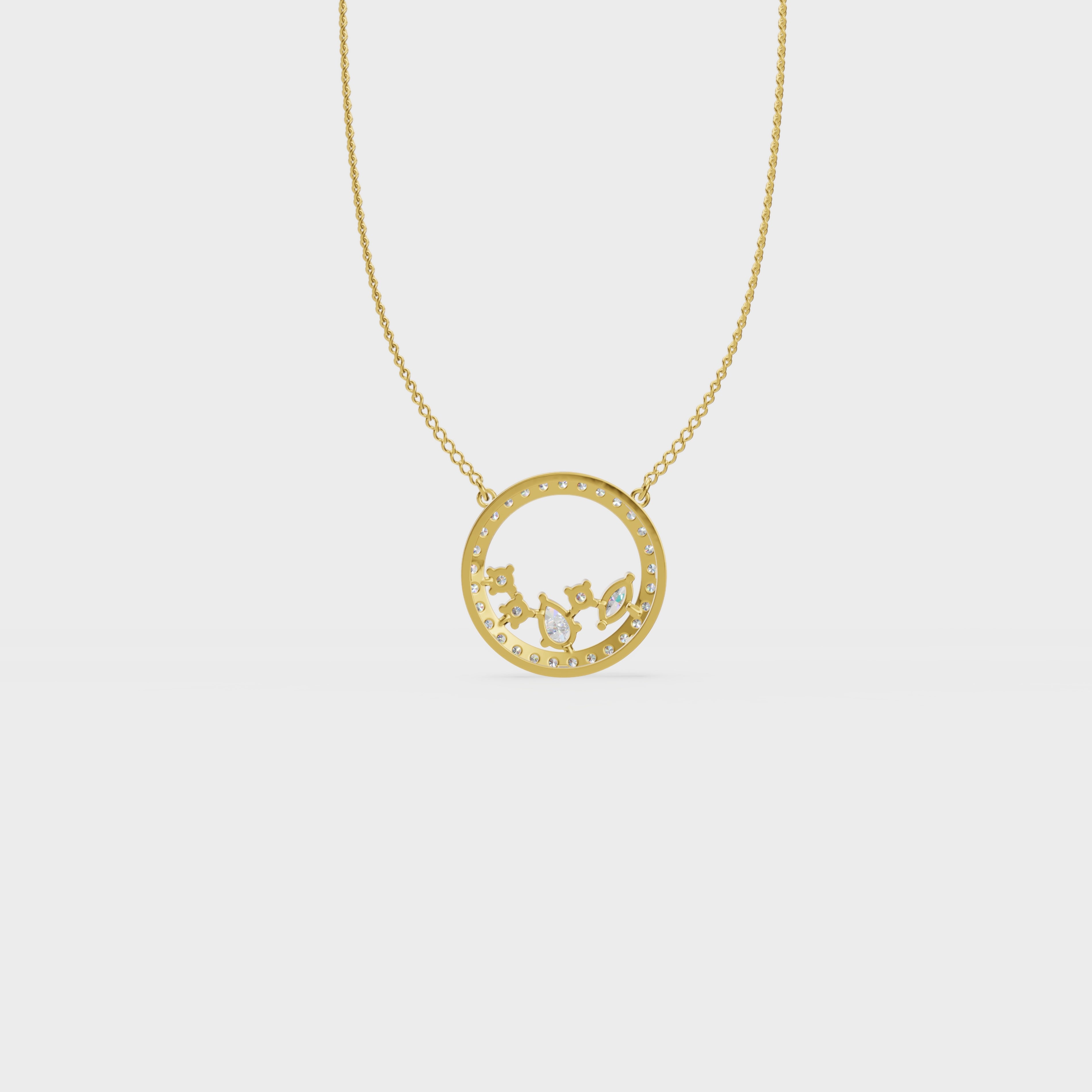 Celestial circle pendant