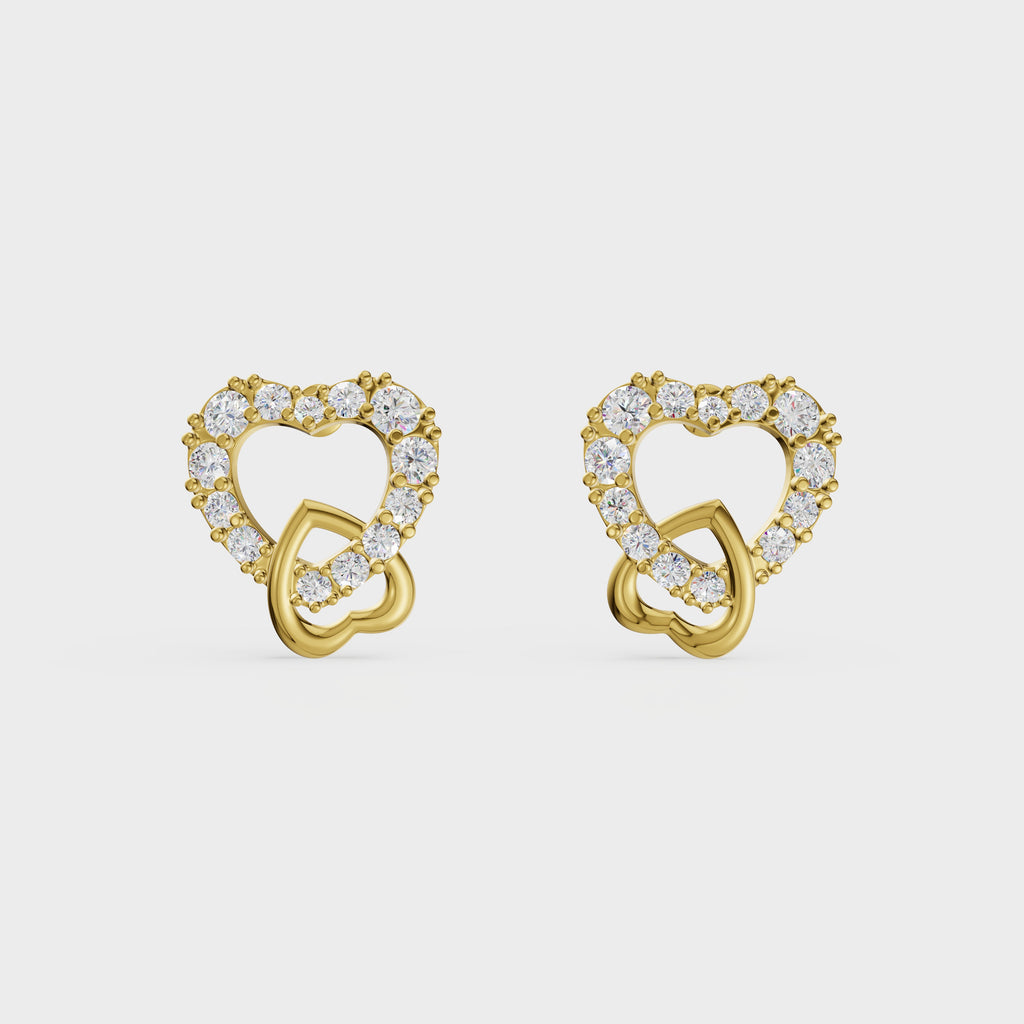 Halo Heart Dainty Studs