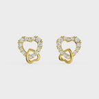 Halo Heart Dainty Studs
