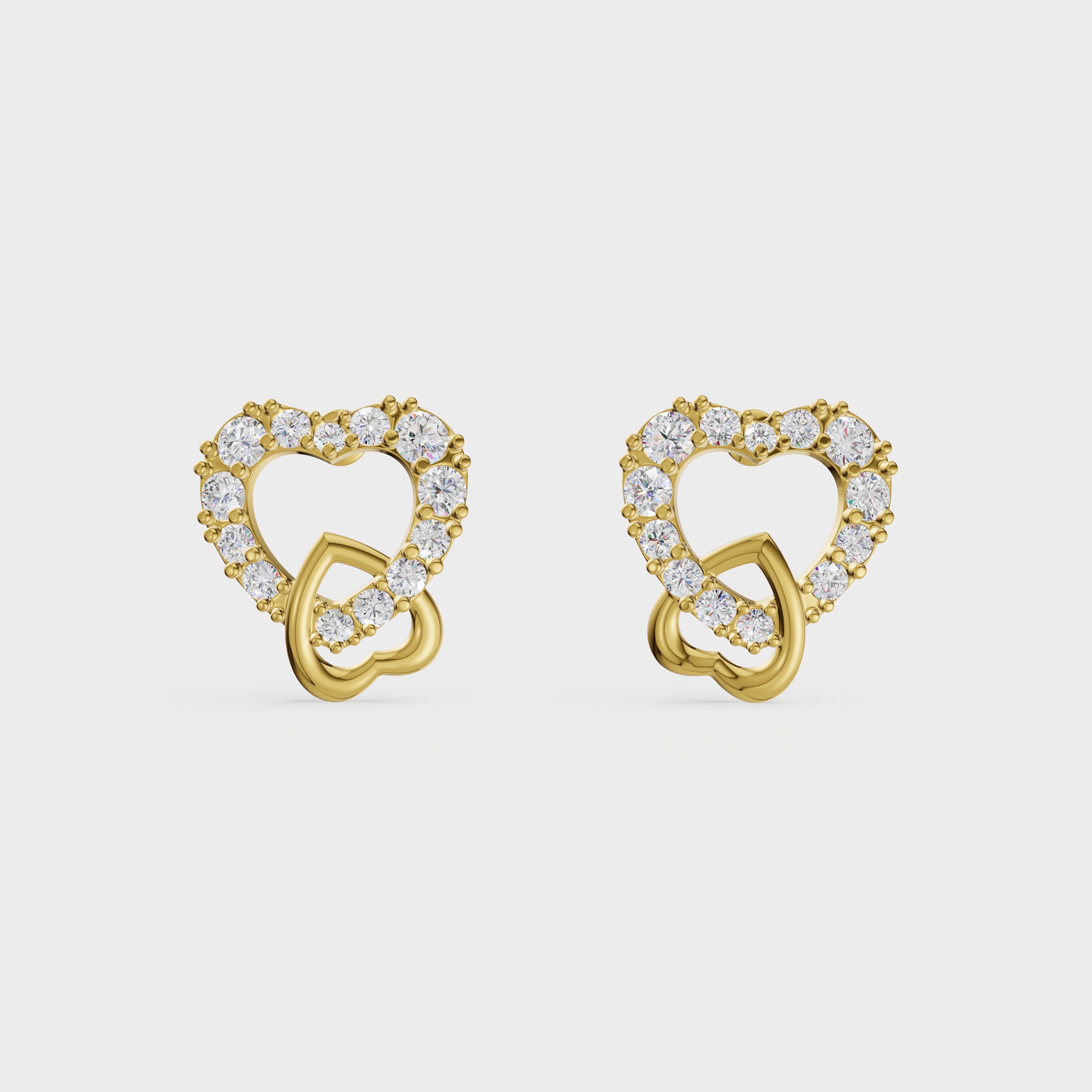 Halo Heart Dainty Studs