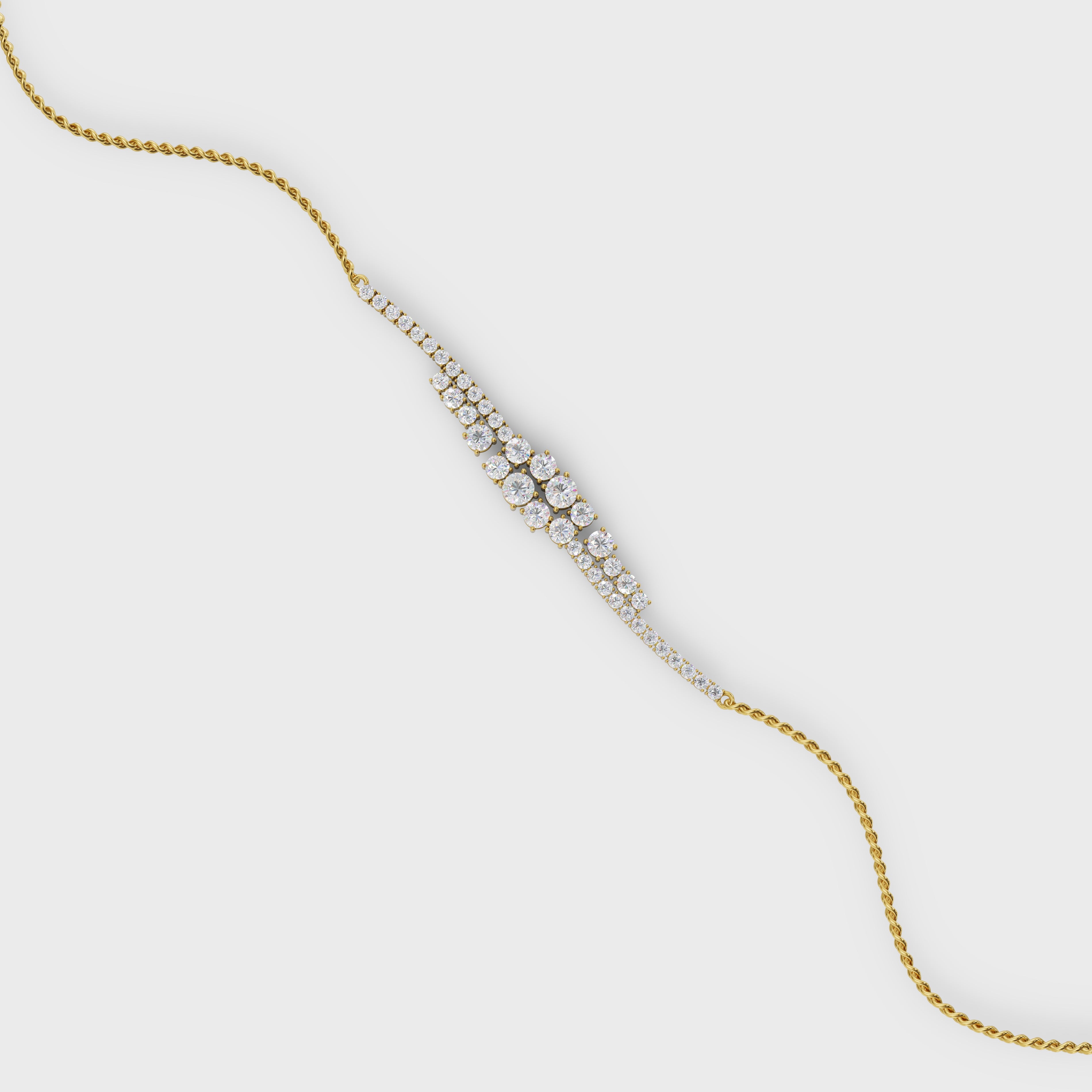 Luxury Cluster Cubic Zicronia Diamond Bracelet