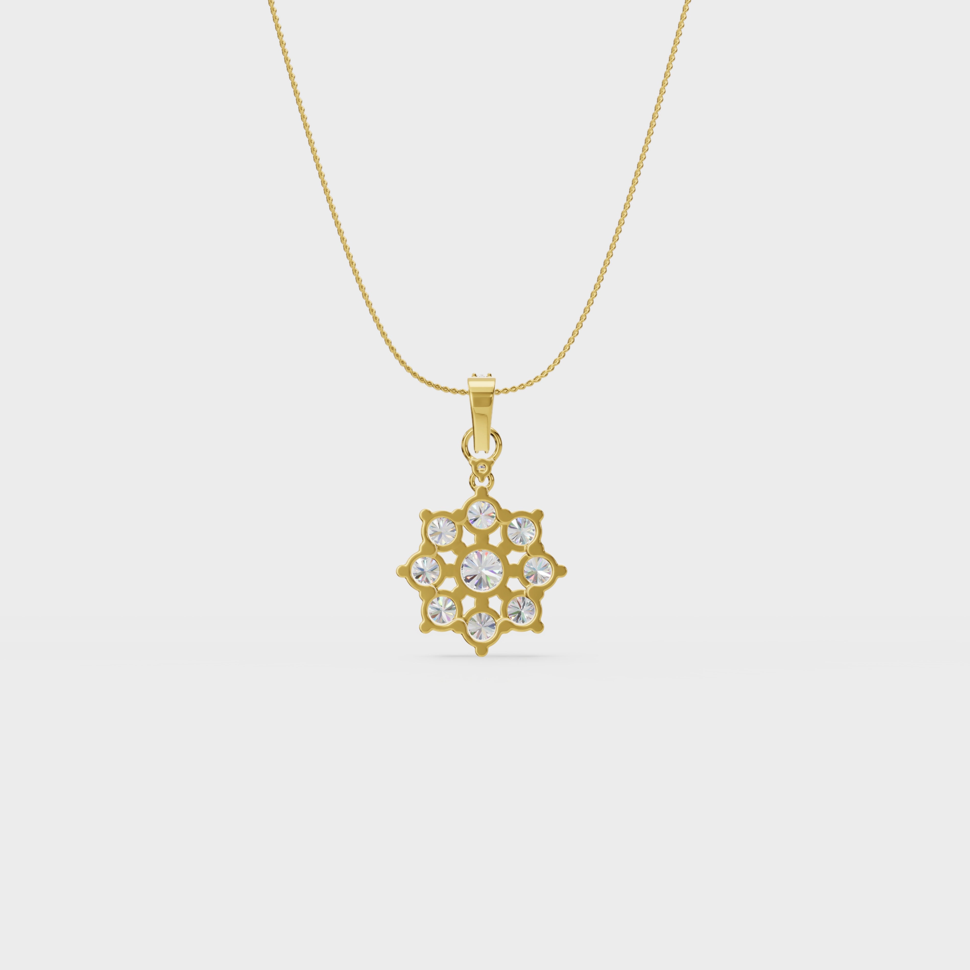 Dahila Diamond Cluster Pendant