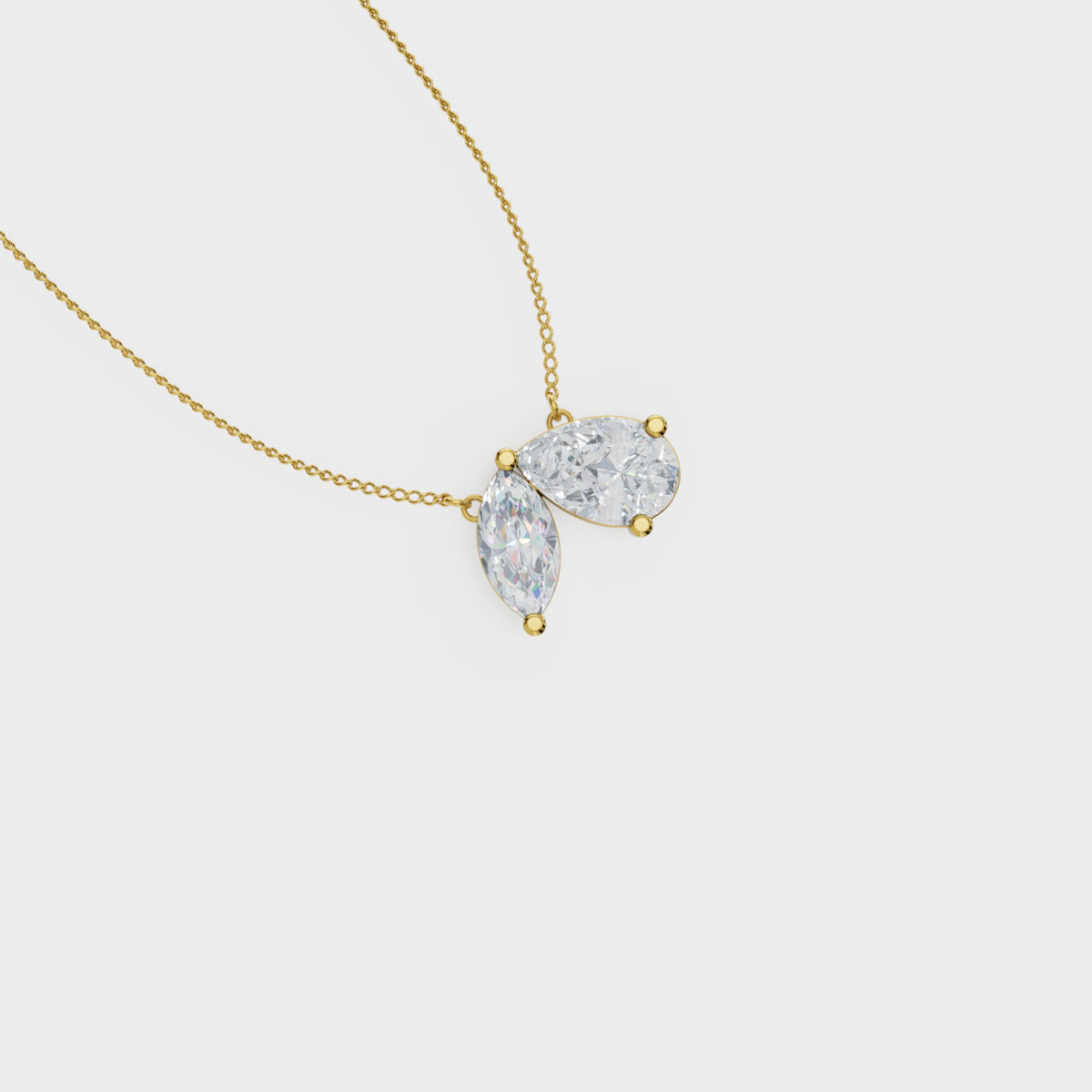 Butterfly Wing Pear & Marquise Cut Pendant