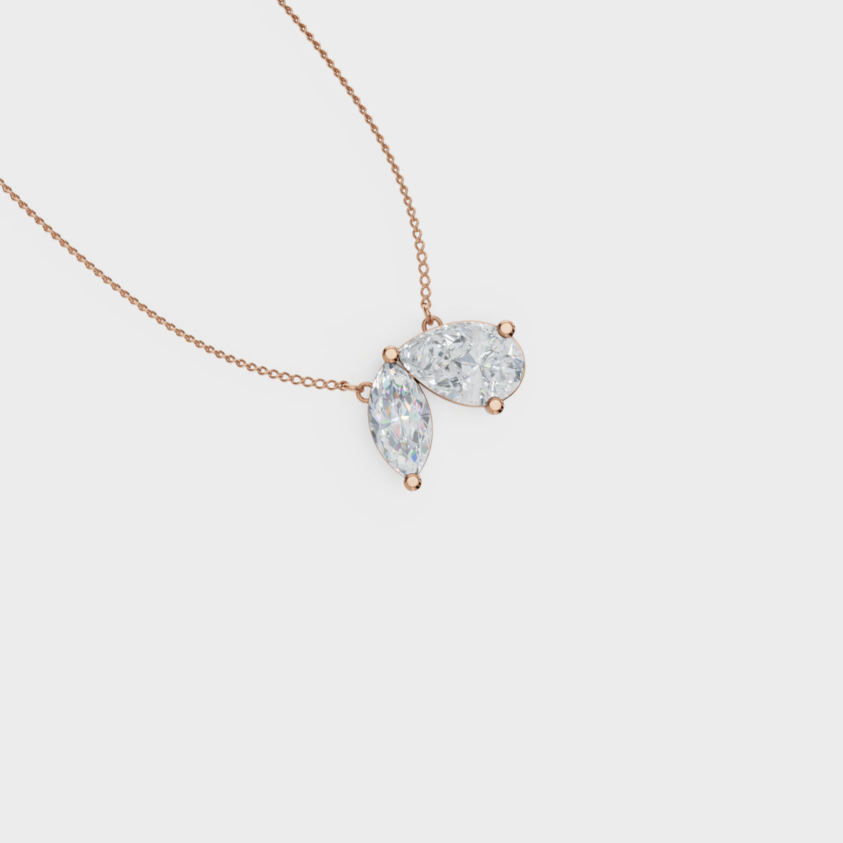 Butterfly Wing Pear & Marquise Cut Pendant